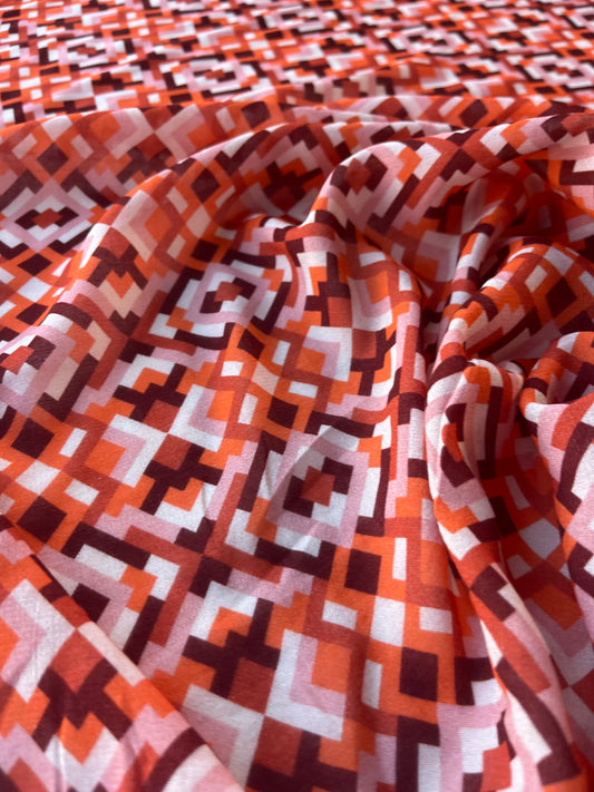 ATHENA 047 cotton voile geometrical kaleidoscope