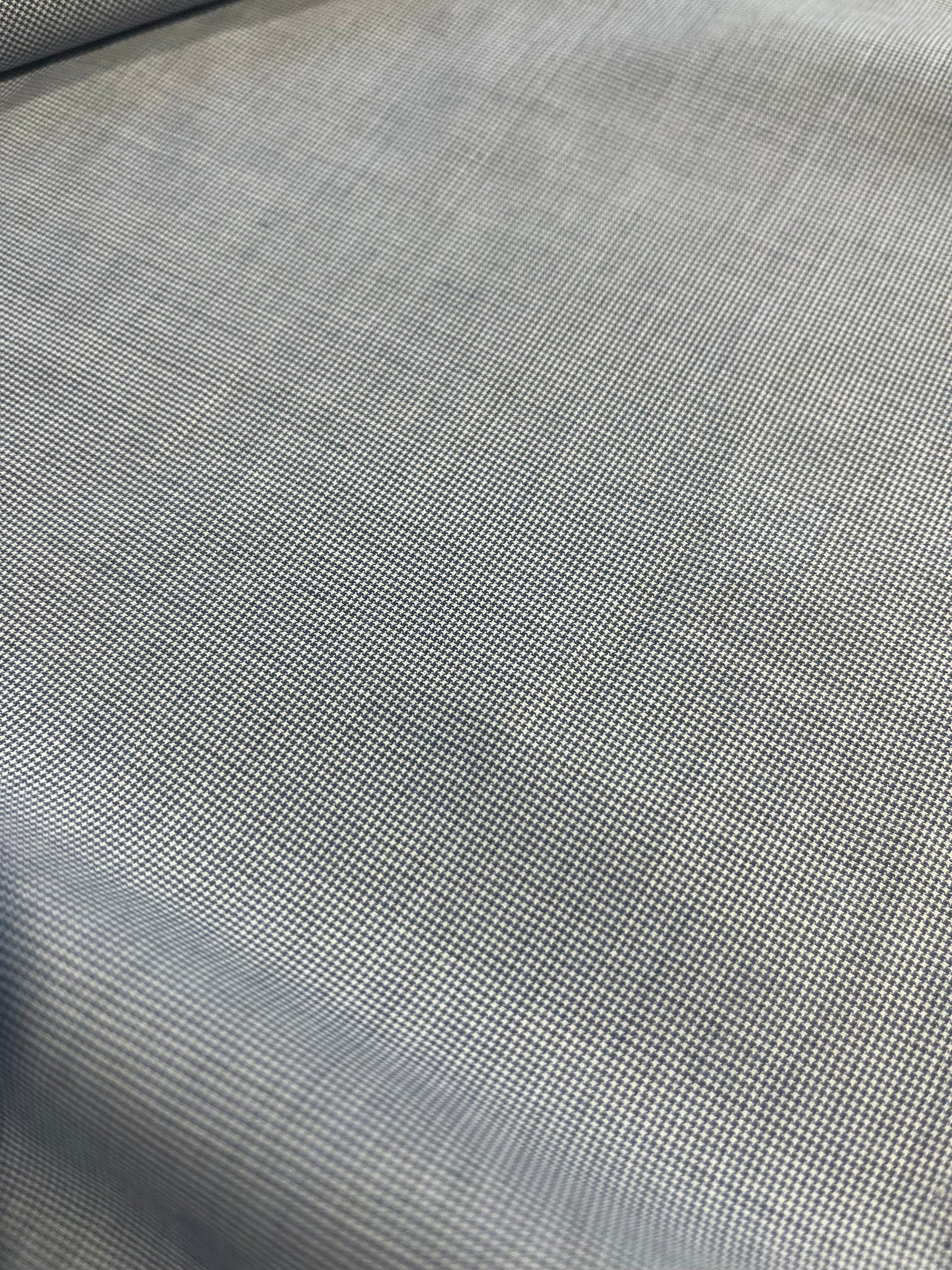 XII 051  Canclini cotton micro check blue/white