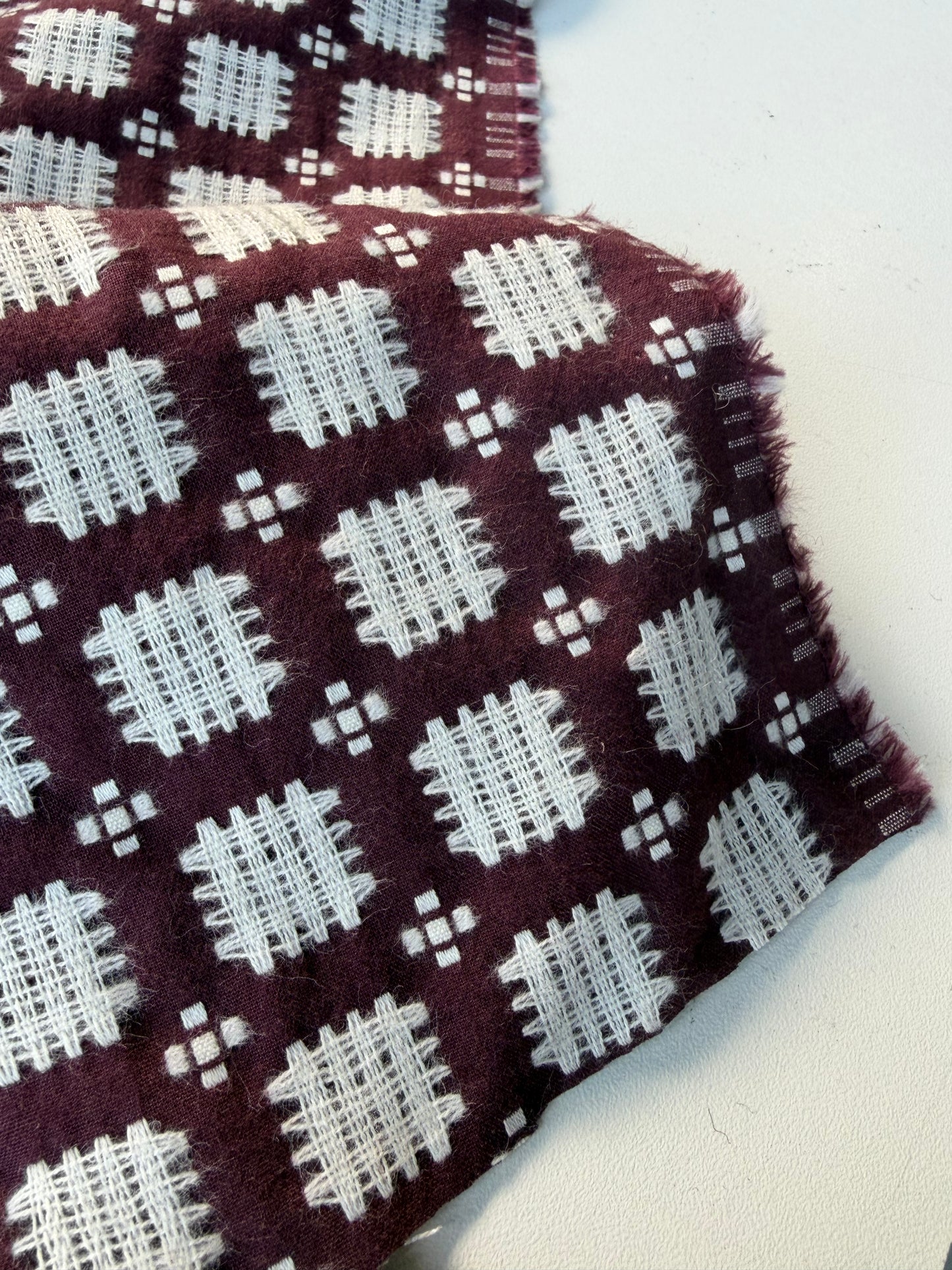 HARVEST SEASON 016 aubergine cotton jacquard