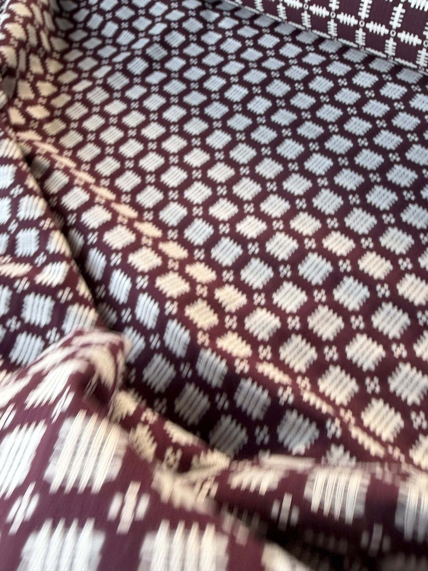 HARVEST SEASON 016 aubergine cotton jacquard
