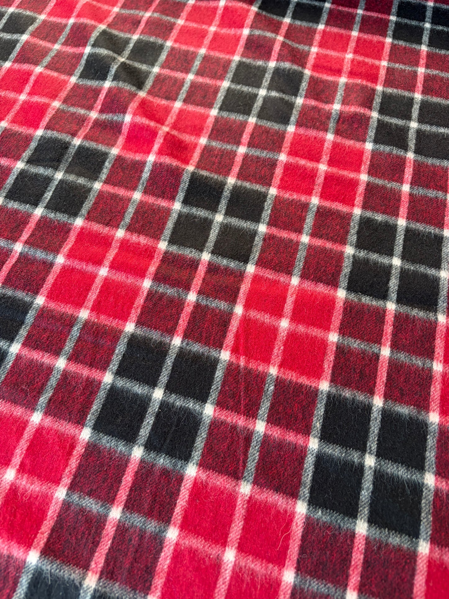 HARVEST SEASON 017 red checkered wool flannel