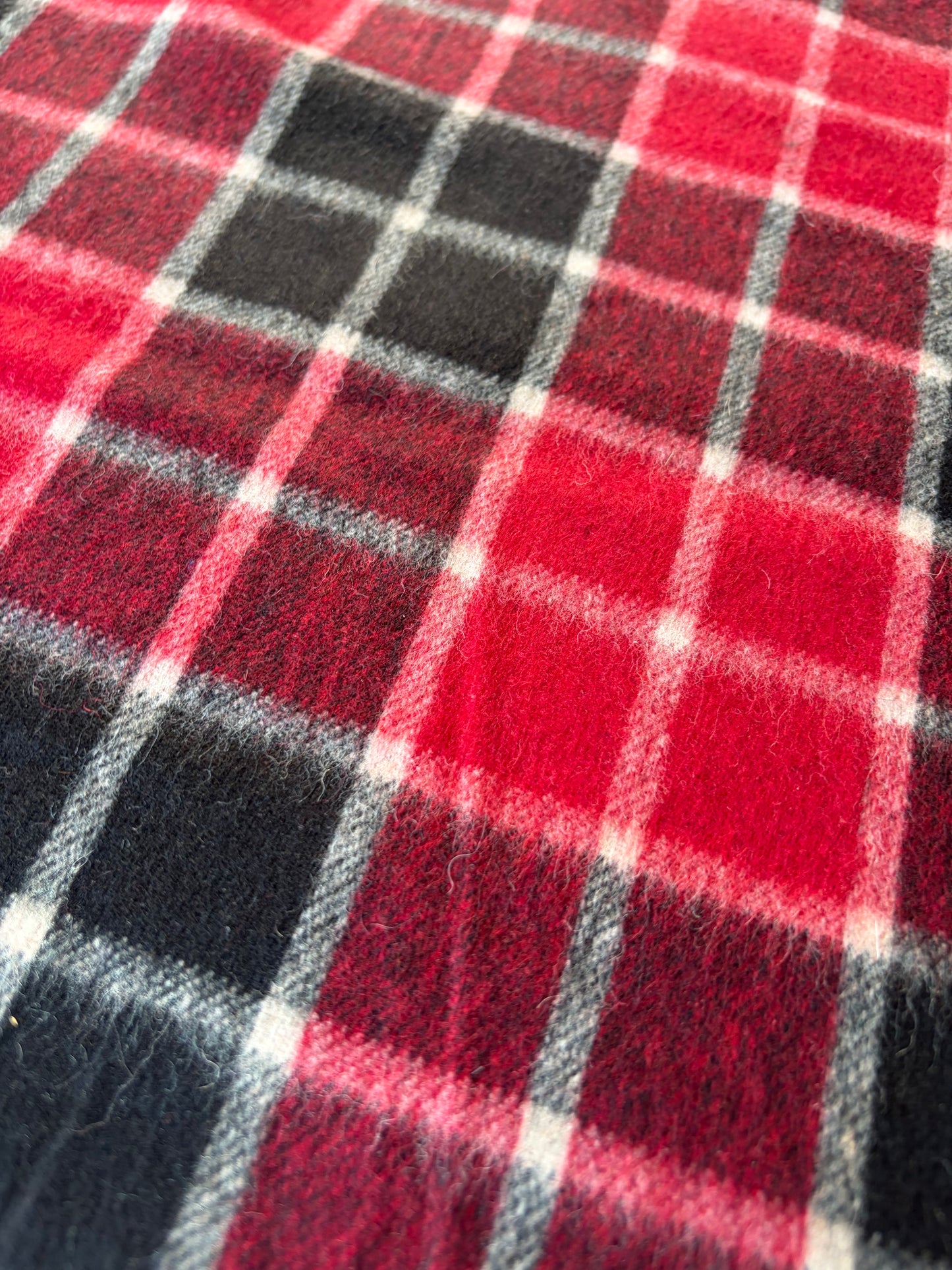 HARVEST SEASON 017 red checkered wool flannel
