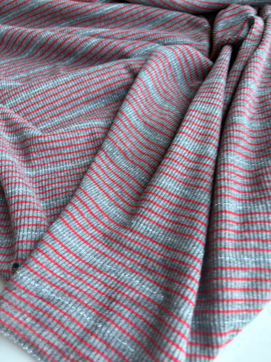 GERMAIN 013 cotton rib stripes with lurex
