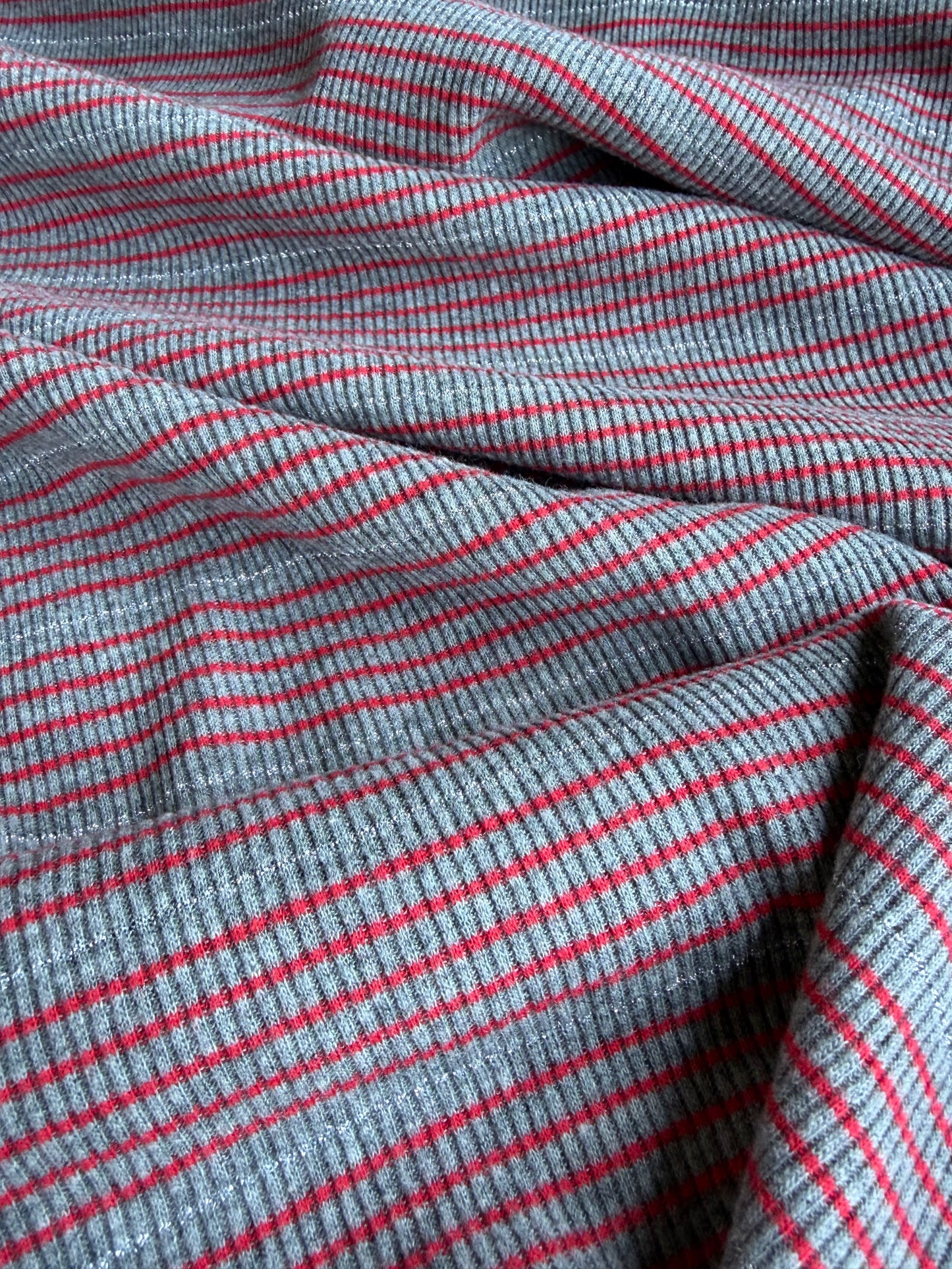 GERMAIN 013 cotton rib stripes with lurex
