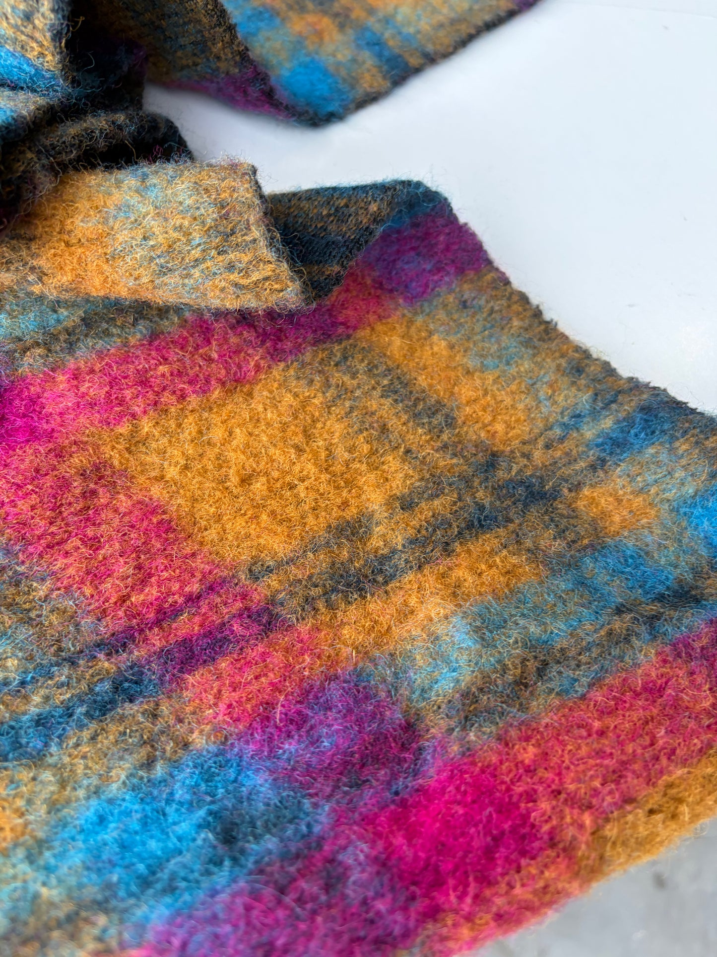 HARVEST SEASON 019 checkered  boiled wool