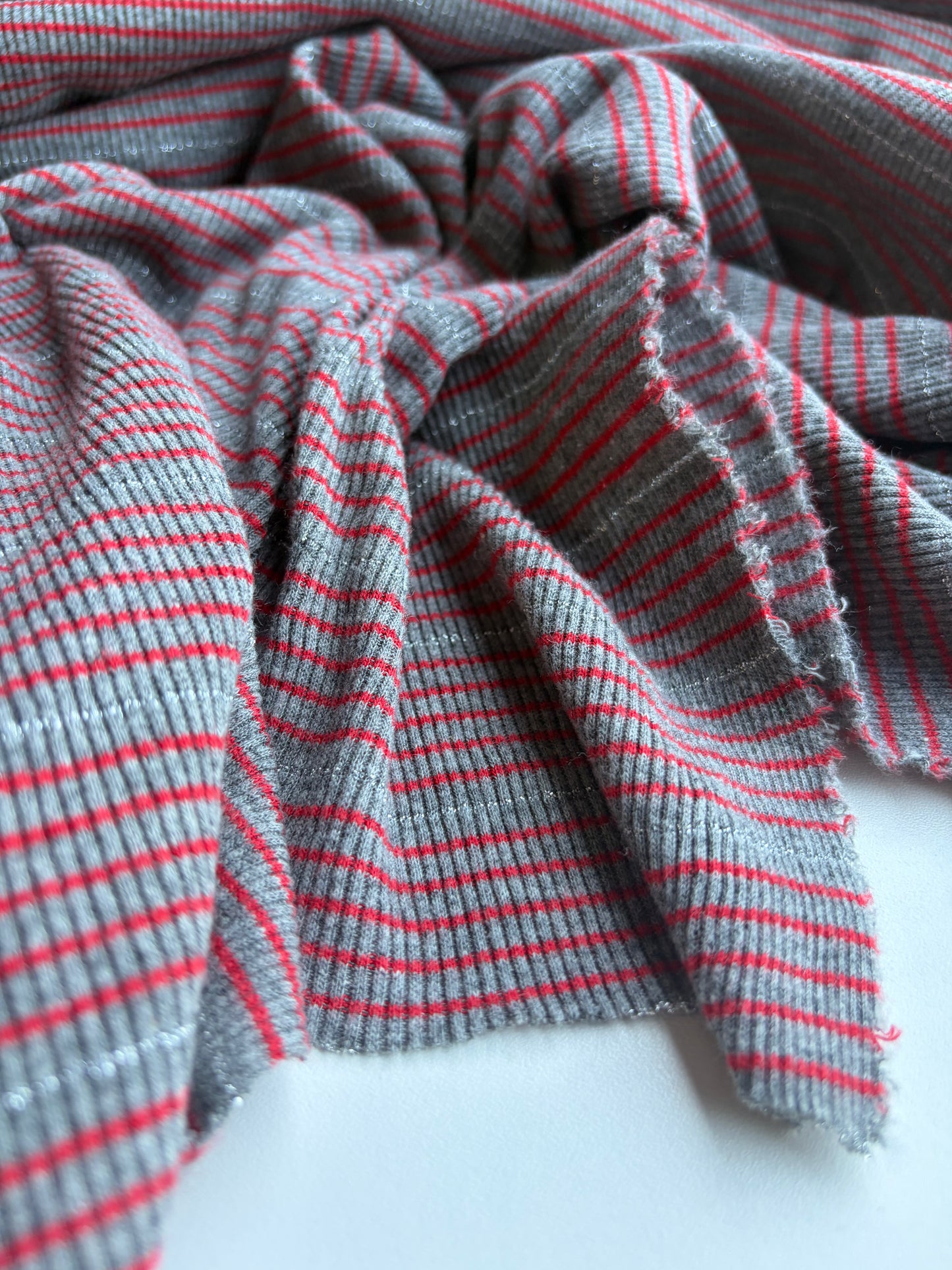 GERMAIN 013 cotton rib stripes with lurex