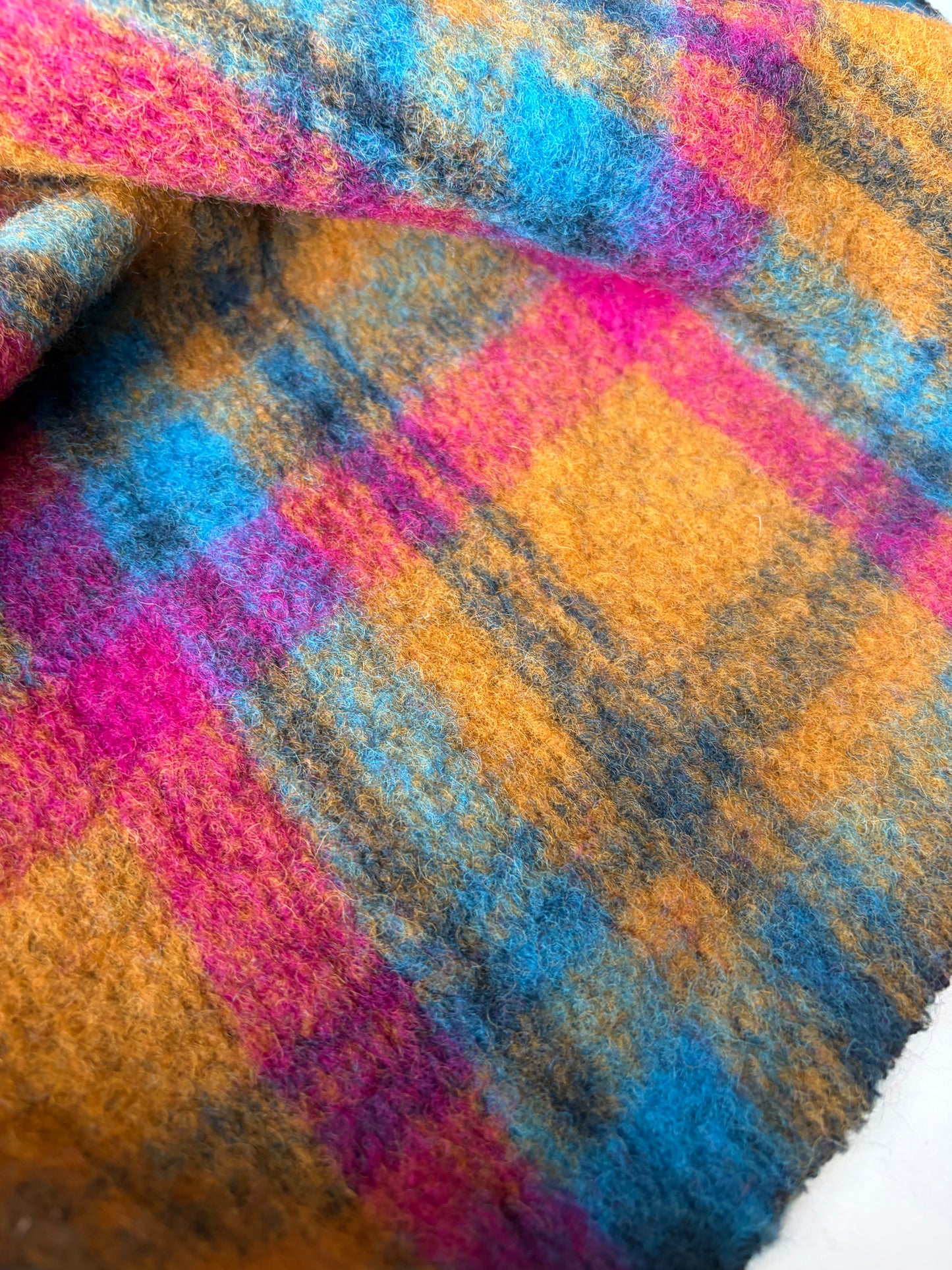 HARVEST SEASON 019 checkered  boiled wool