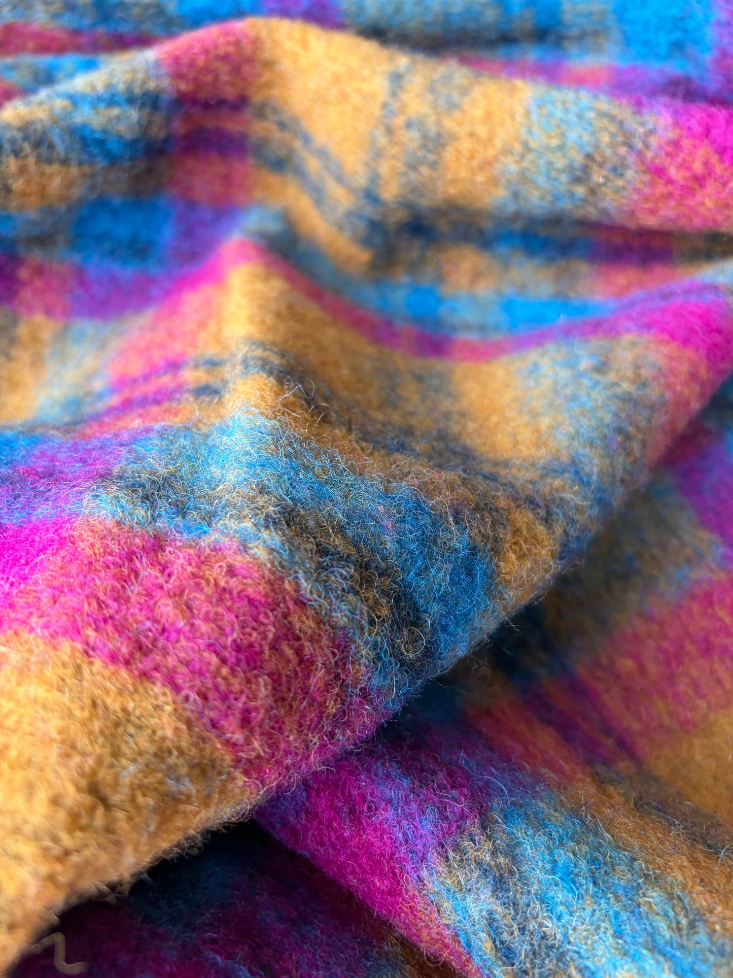 HARVEST SEASON 019 checkered  boiled wool