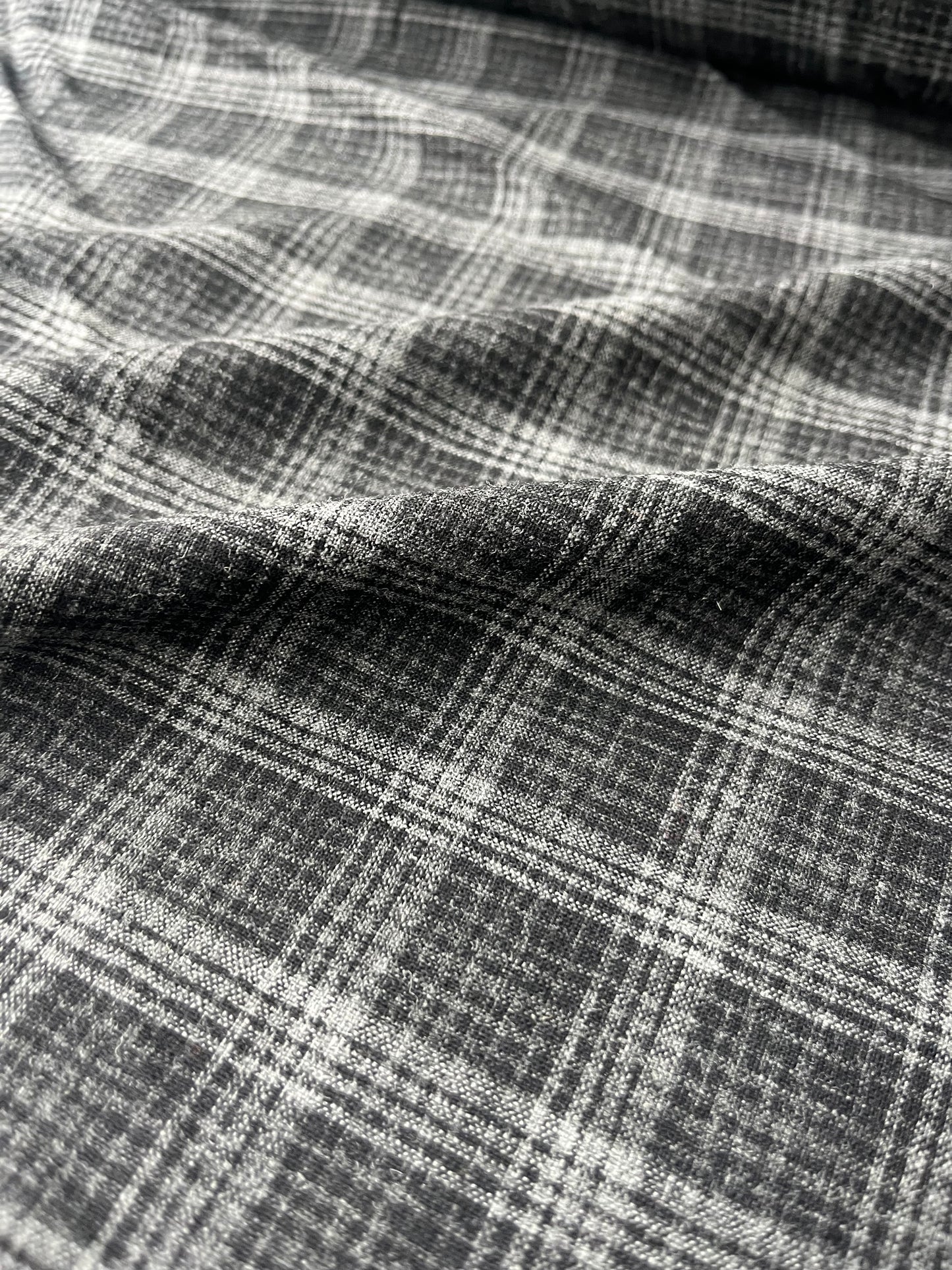 JUNO 001 Drap de lainestretch grey check