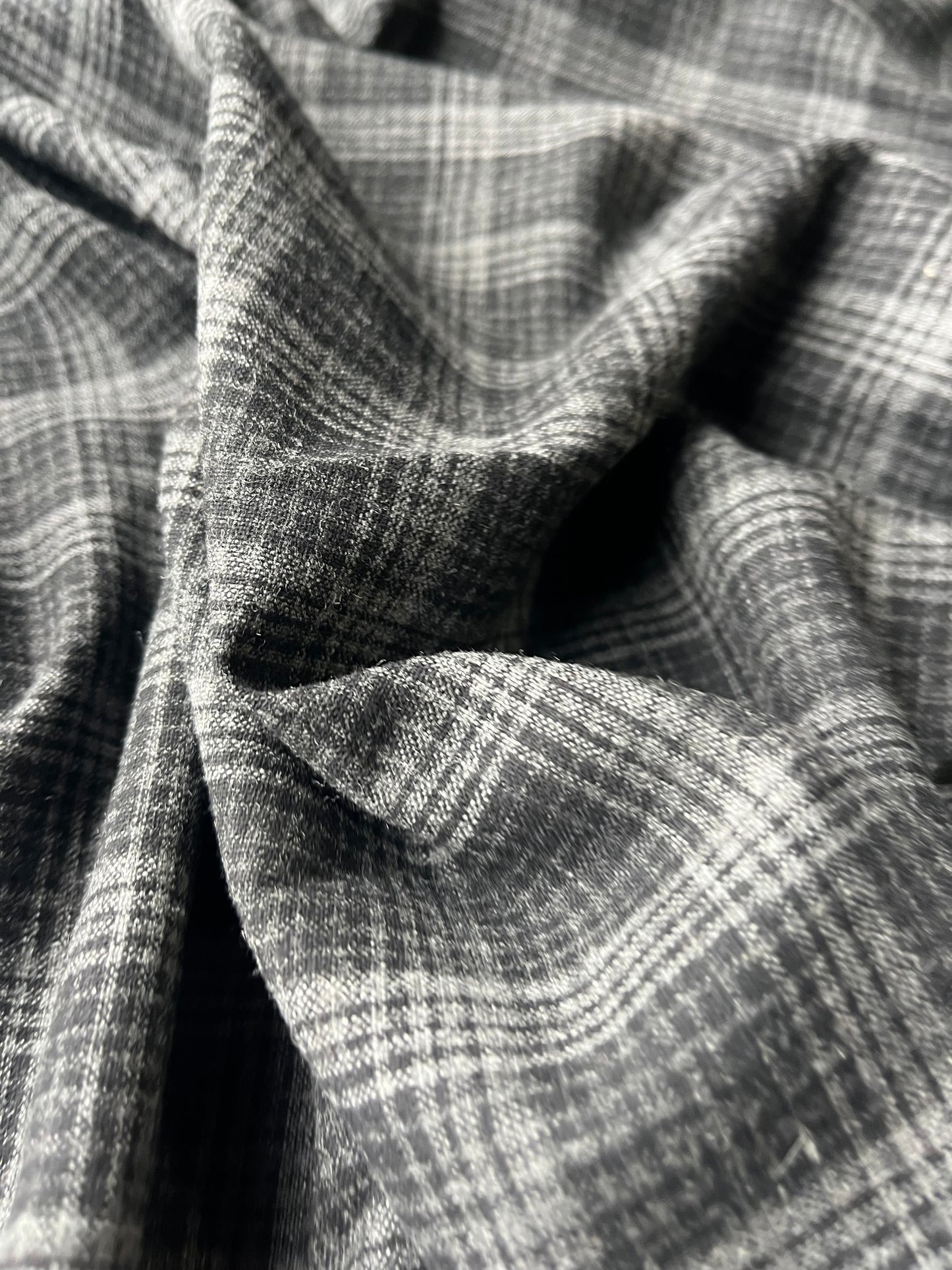 JUNO 001 Drap de lainestretch grey check