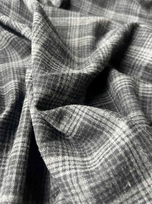 JUNO 001 Drap de lainestretch grey check