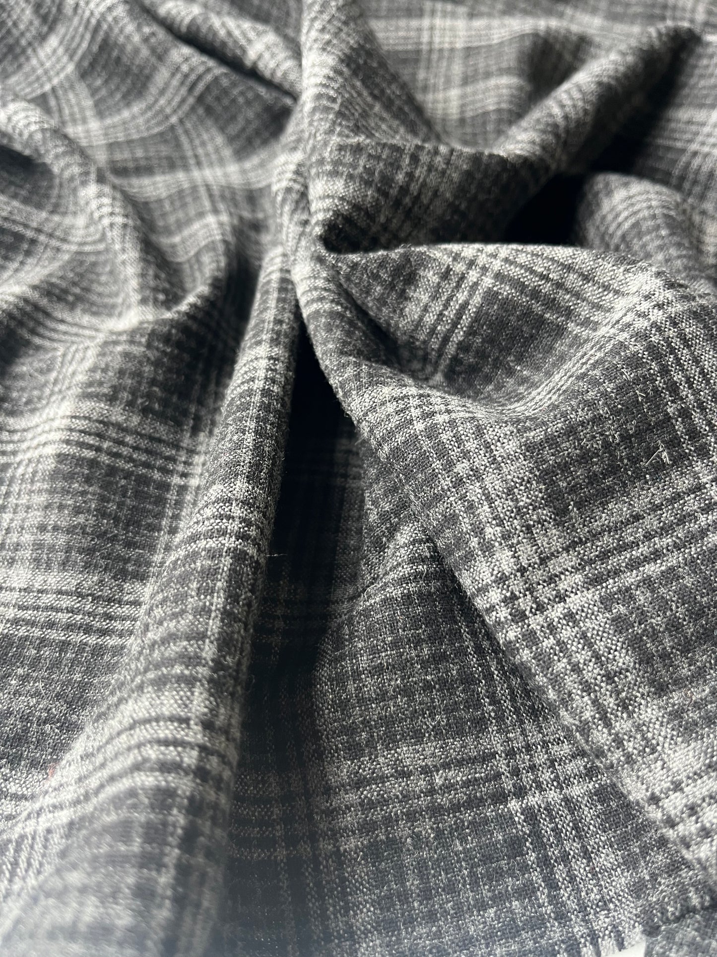 JUNO 001 Drap de lainestretch grey check