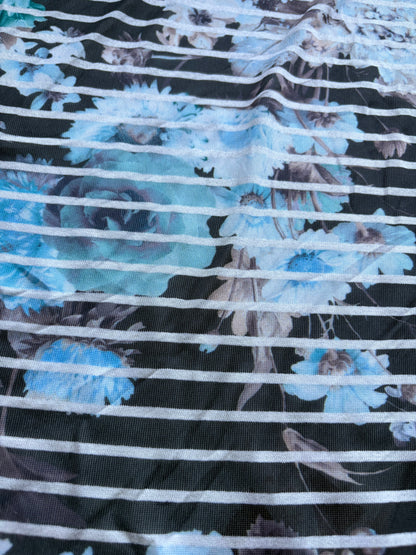 TINO 011 light jersey viscose flowers and stripes