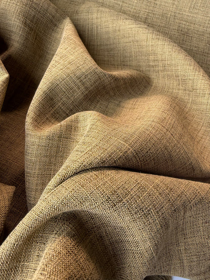 HARVEST SEASON 020 green curry linen panama weave