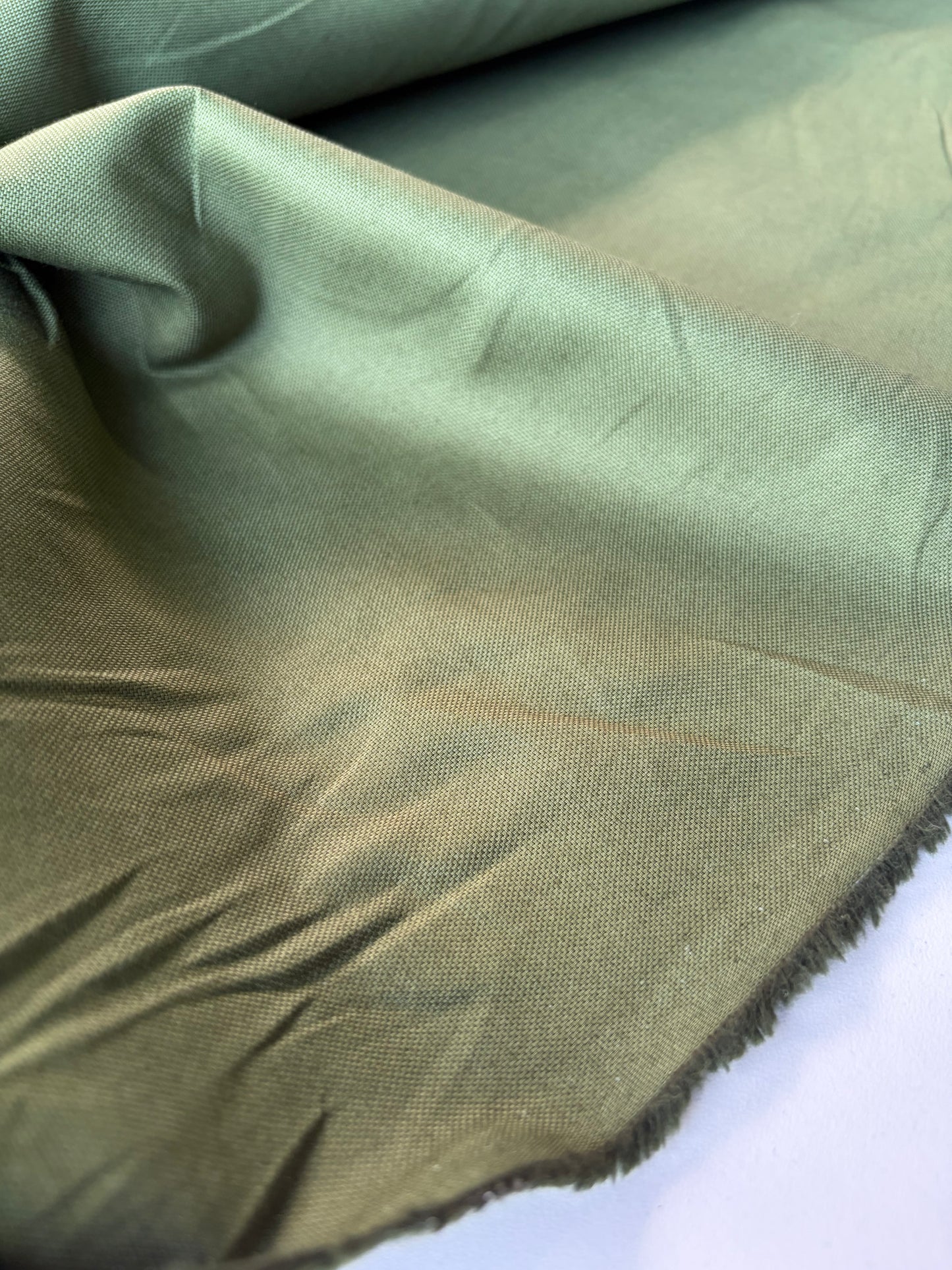 HARVEST SEASON 024 moss green viscose linen panama weaving