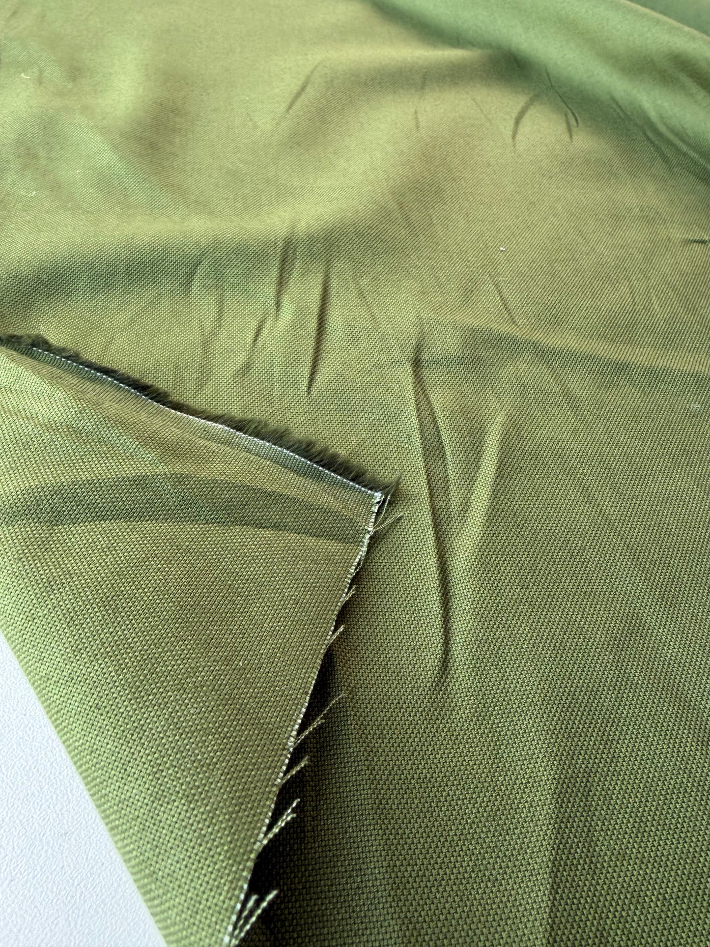 HARVEST SEASON 024 moss green viscose linen panama weaving
