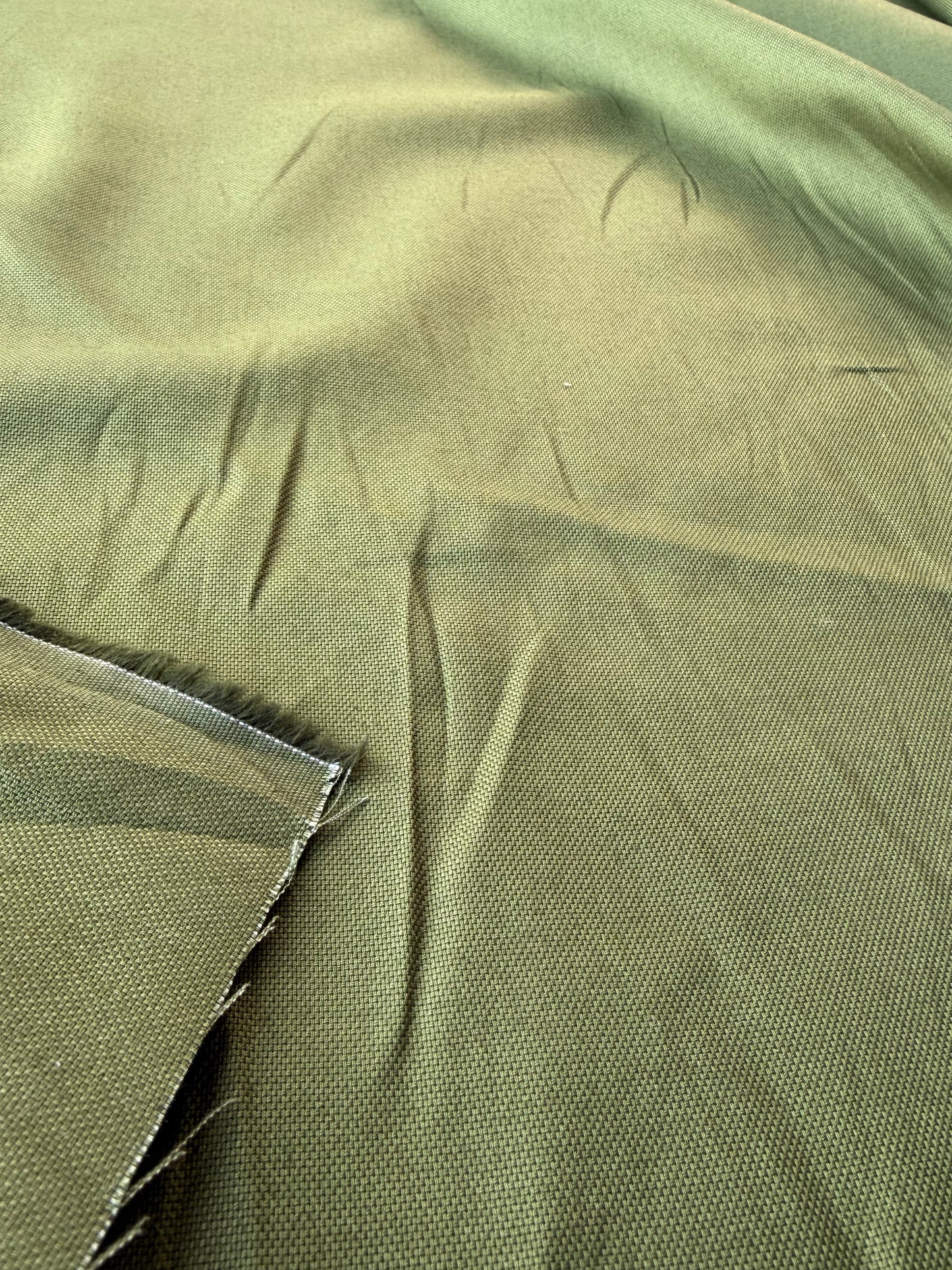 HARVEST SEASON 024 moss green viscose linen panama weaving