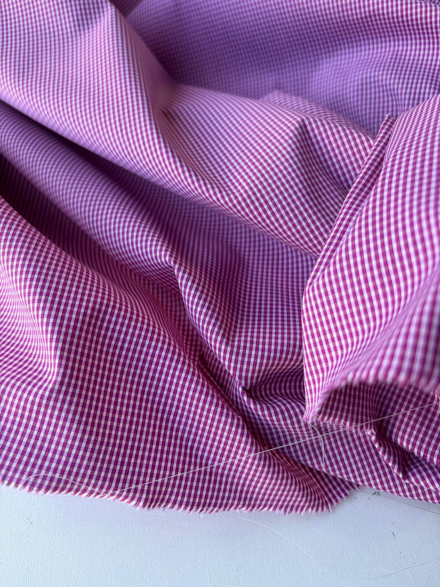 HARVEST SEASON cotton stretch check shirting fabric