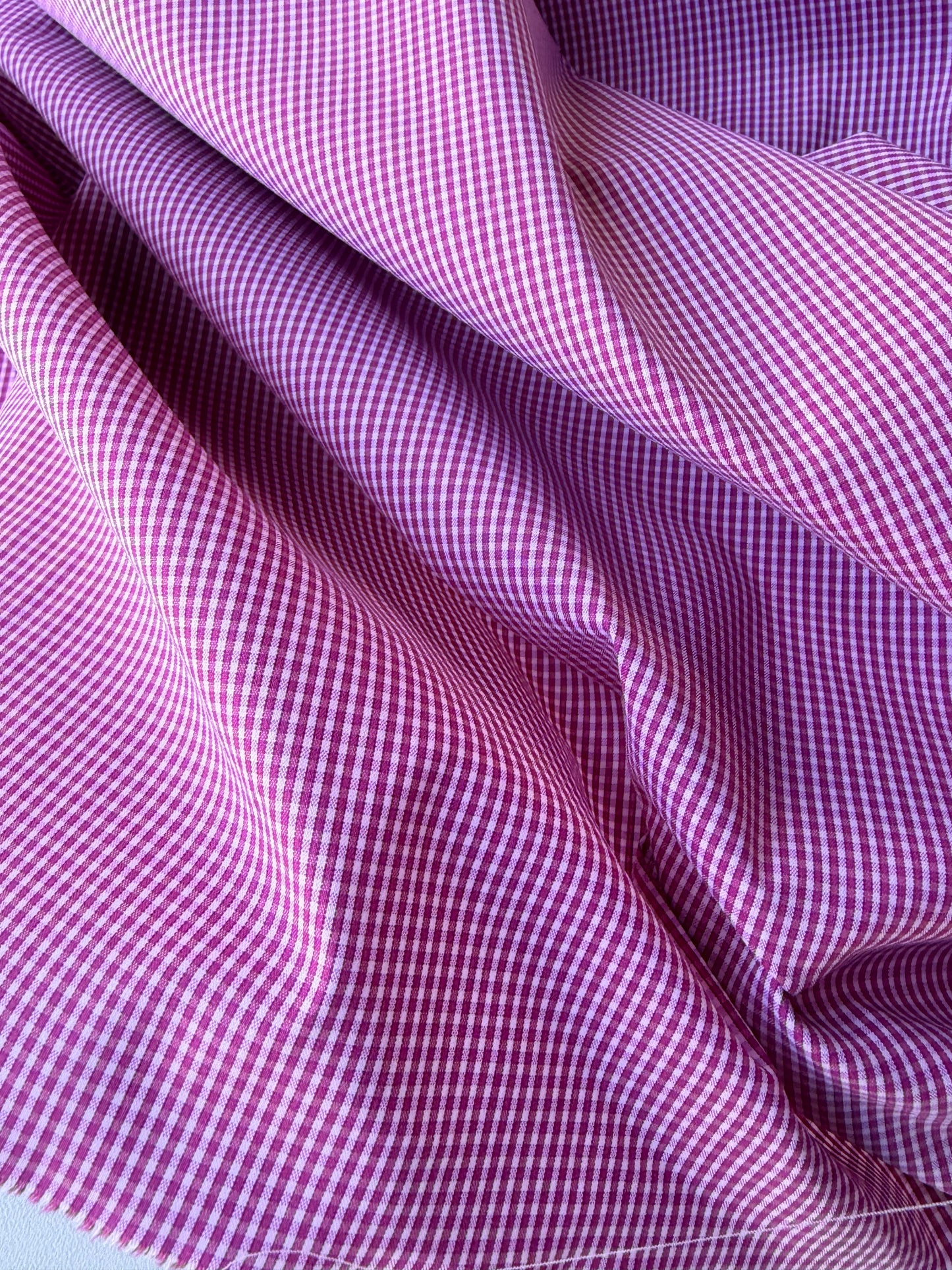 HARVEST SEASON cotton stretch check shirting fabric