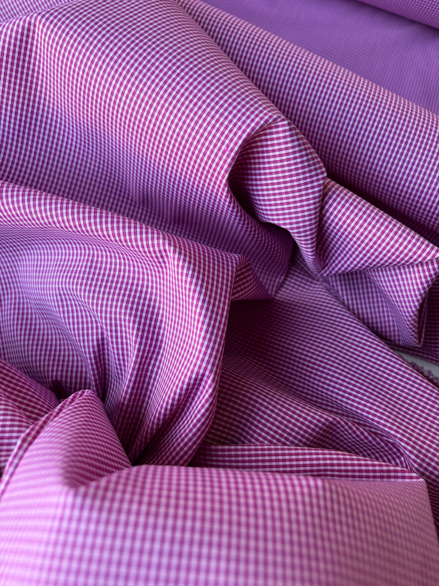 HARVEST SEASON cotton stretch check shirting fabric