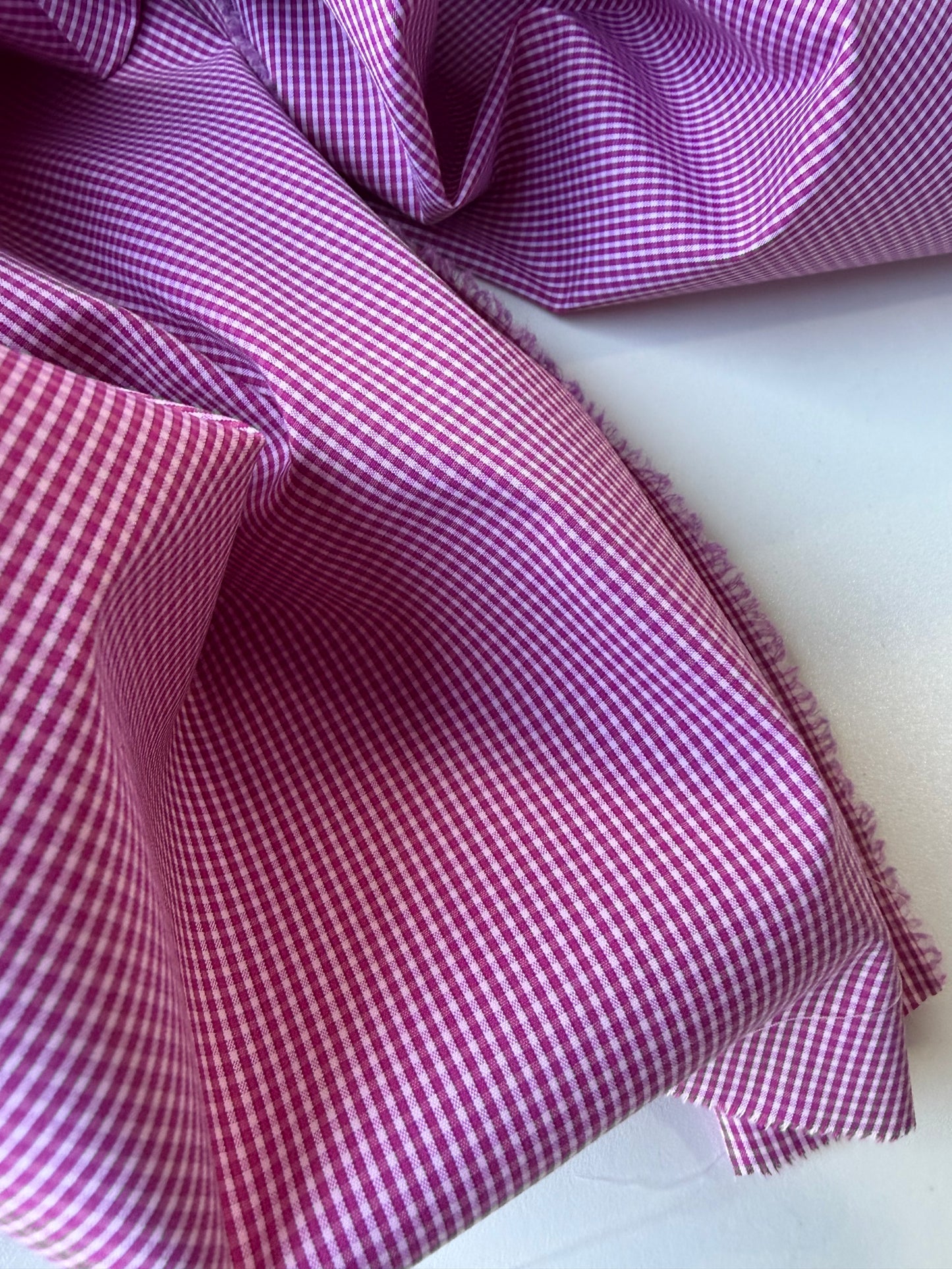 HARVEST SEASON cotton stretch check shirting fabric