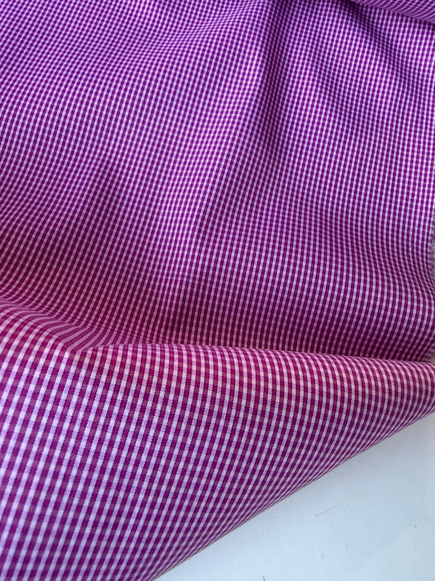 HARVEST SEASON cotton stretch check shirting fabric