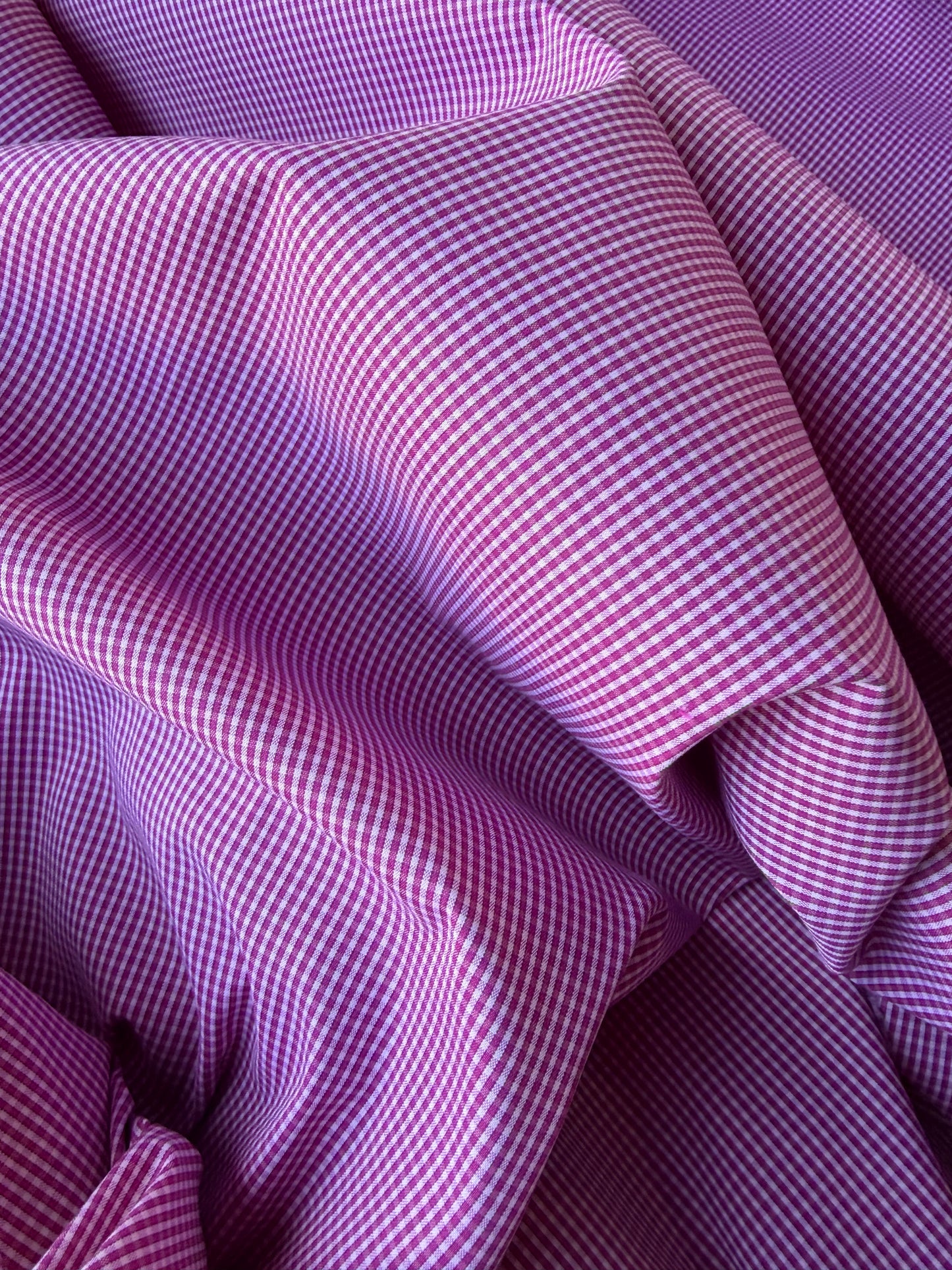 HARVEST SEASON cotton stretch check shirting fabric