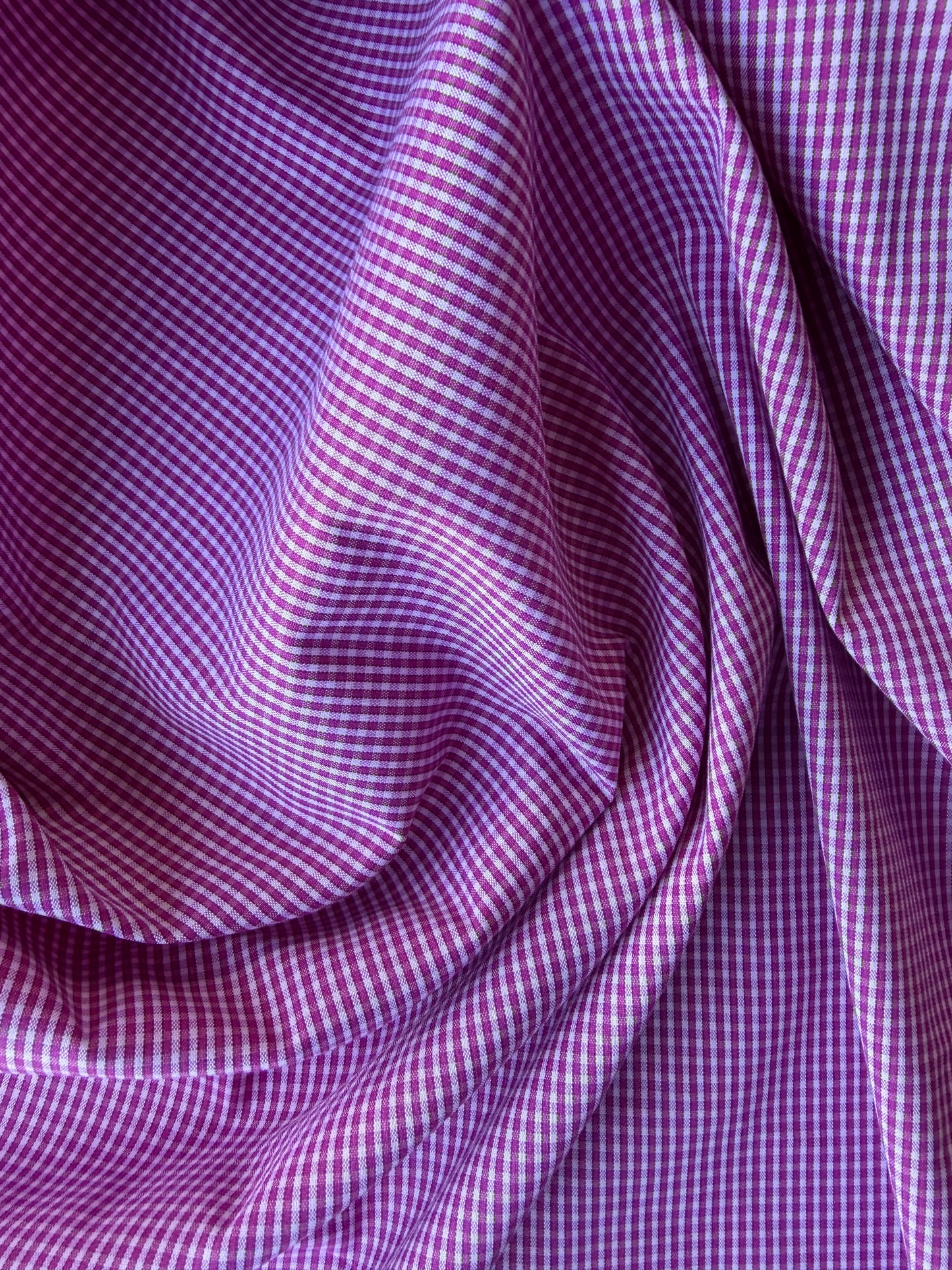 HARVEST SEASON cotton stretch check shirting fabric