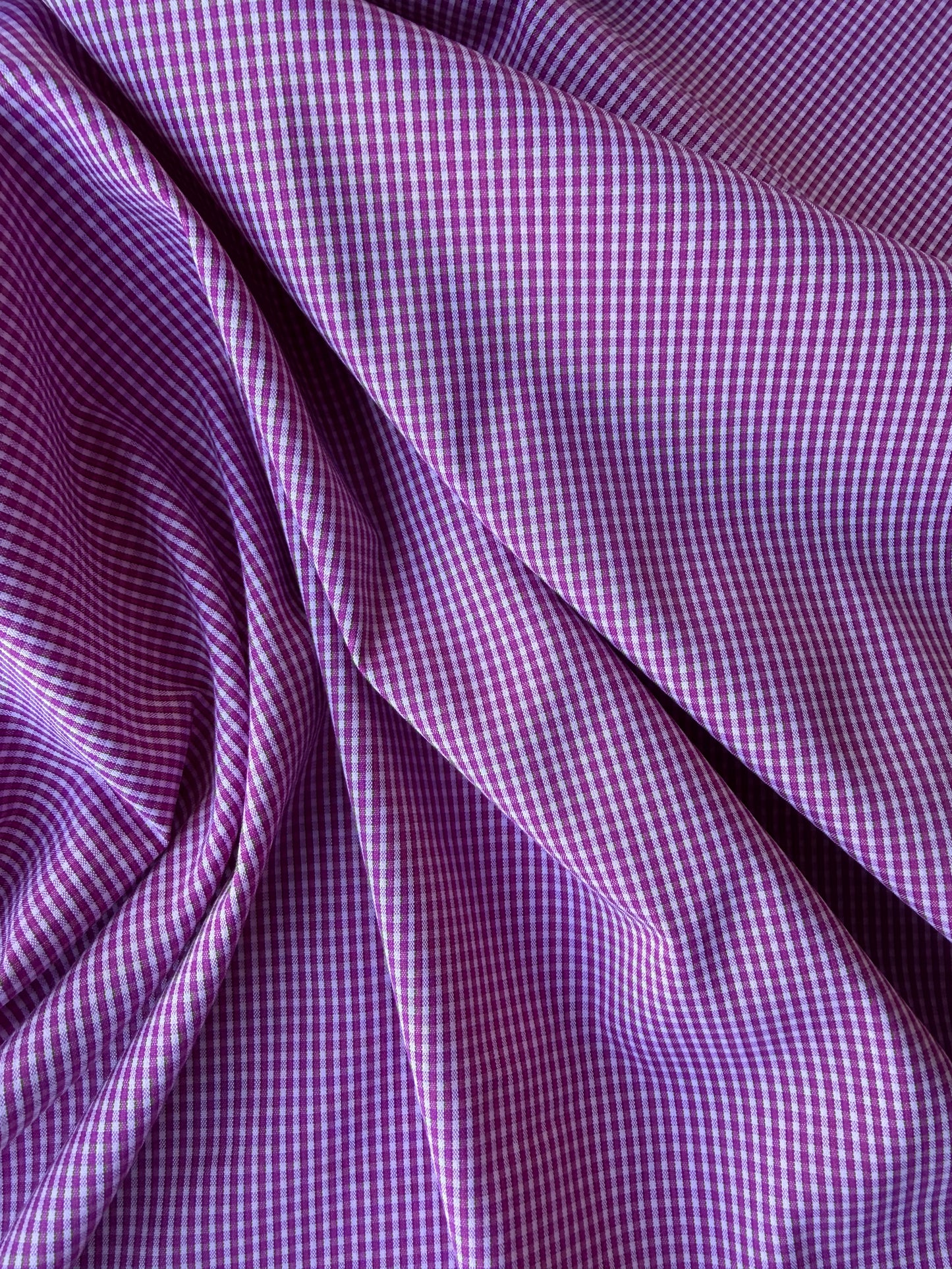 HARVEST SEASON cotton stretch check shirting fabric