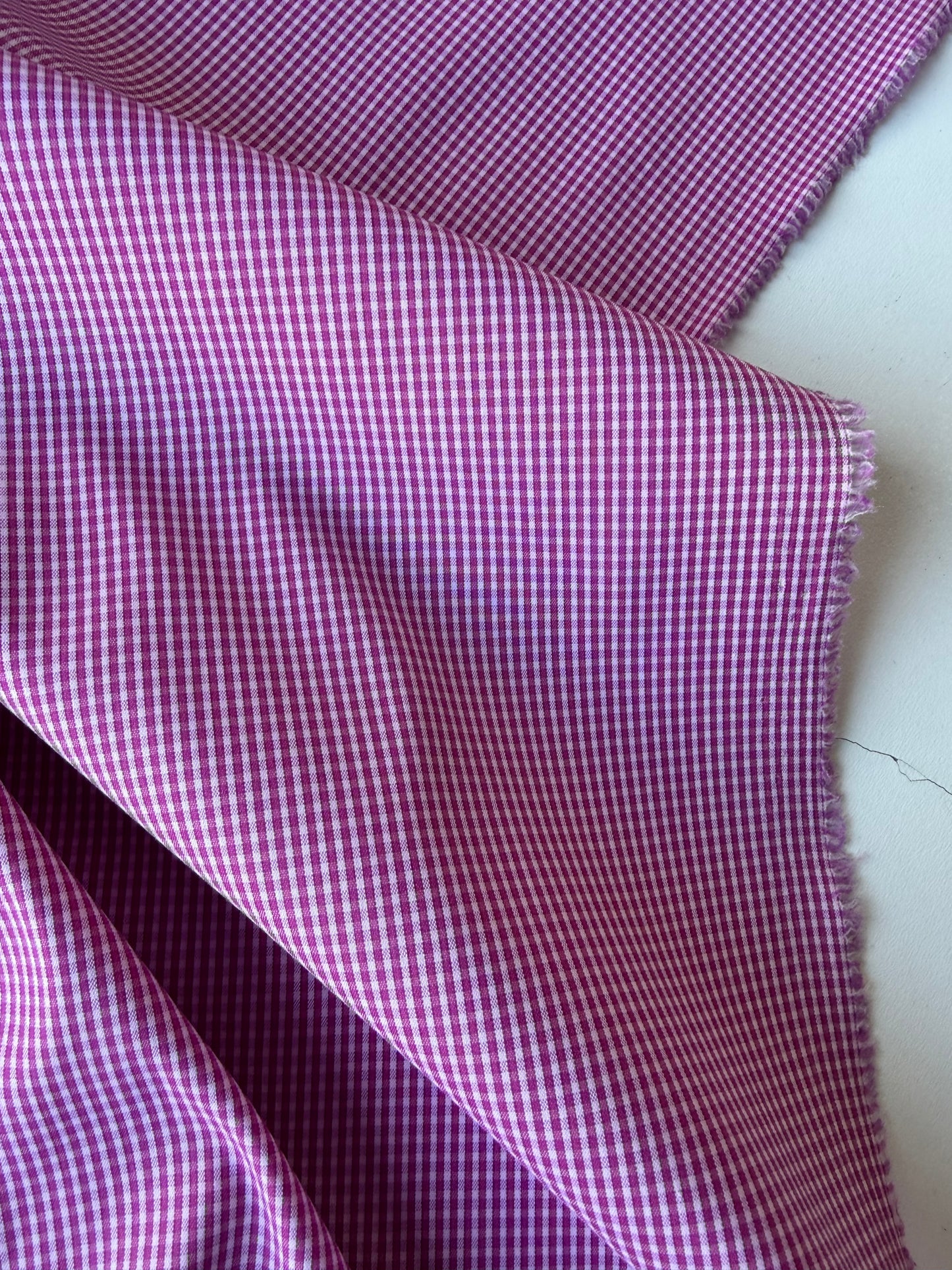 HARVEST SEASON cotton stretch check shirting fabric