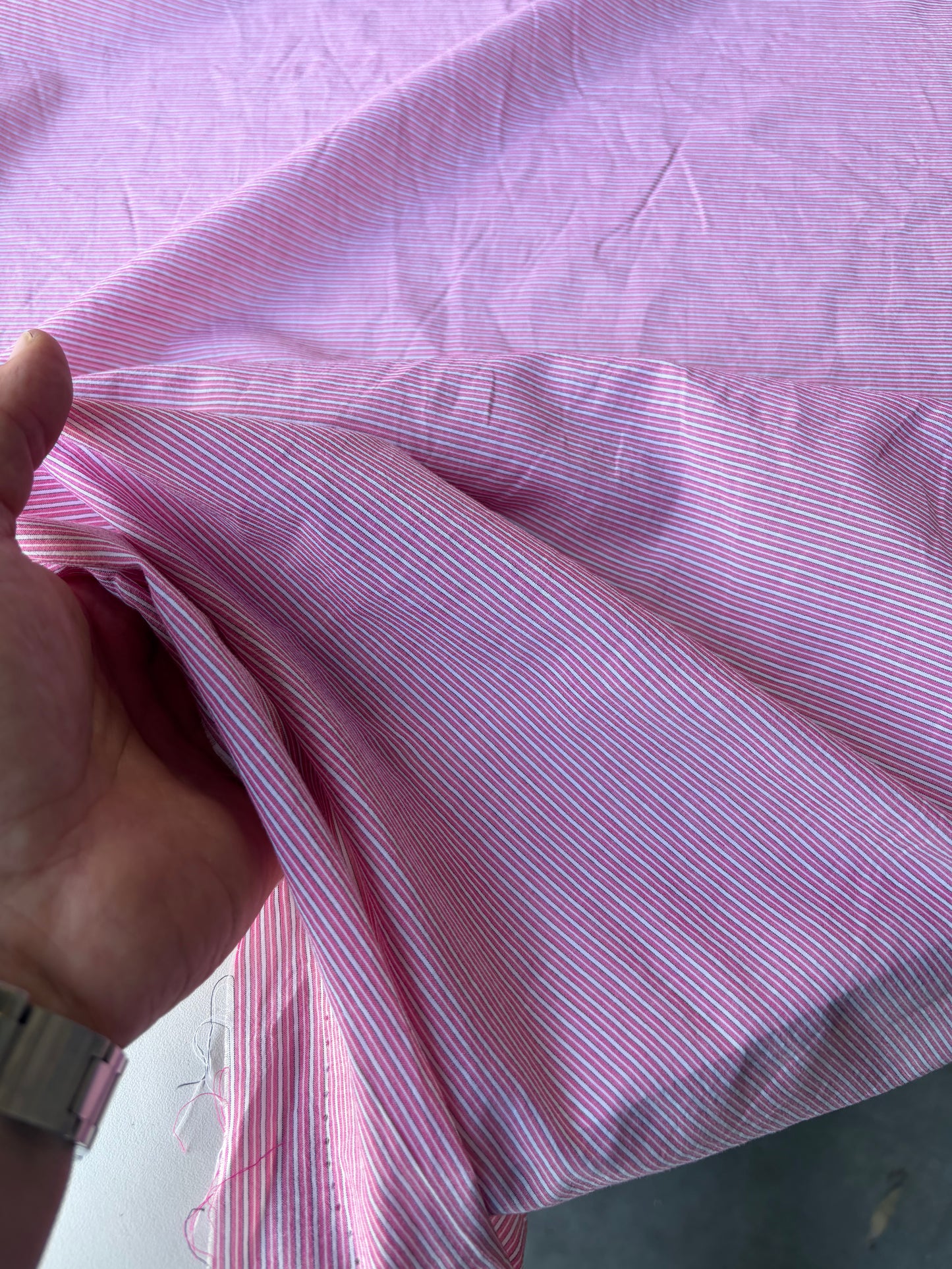 HARVEST SEASON cotton stretch check shirting fabric