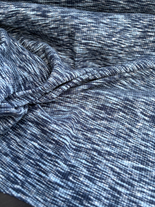 B.ROSE 005 heavy cotton rib space-dye  blue