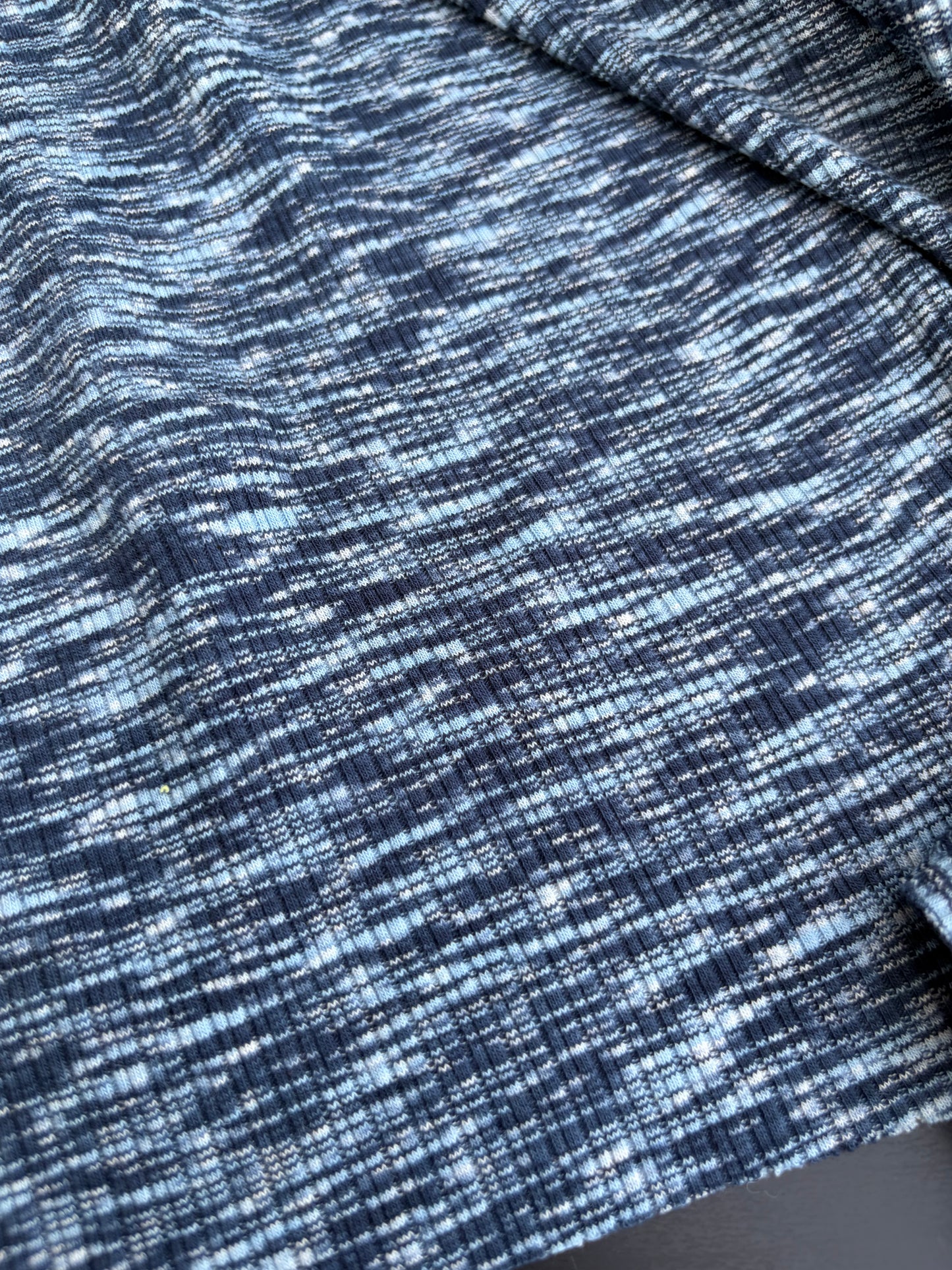 B.ROSE 005 heavy cotton rib space-dye  blue