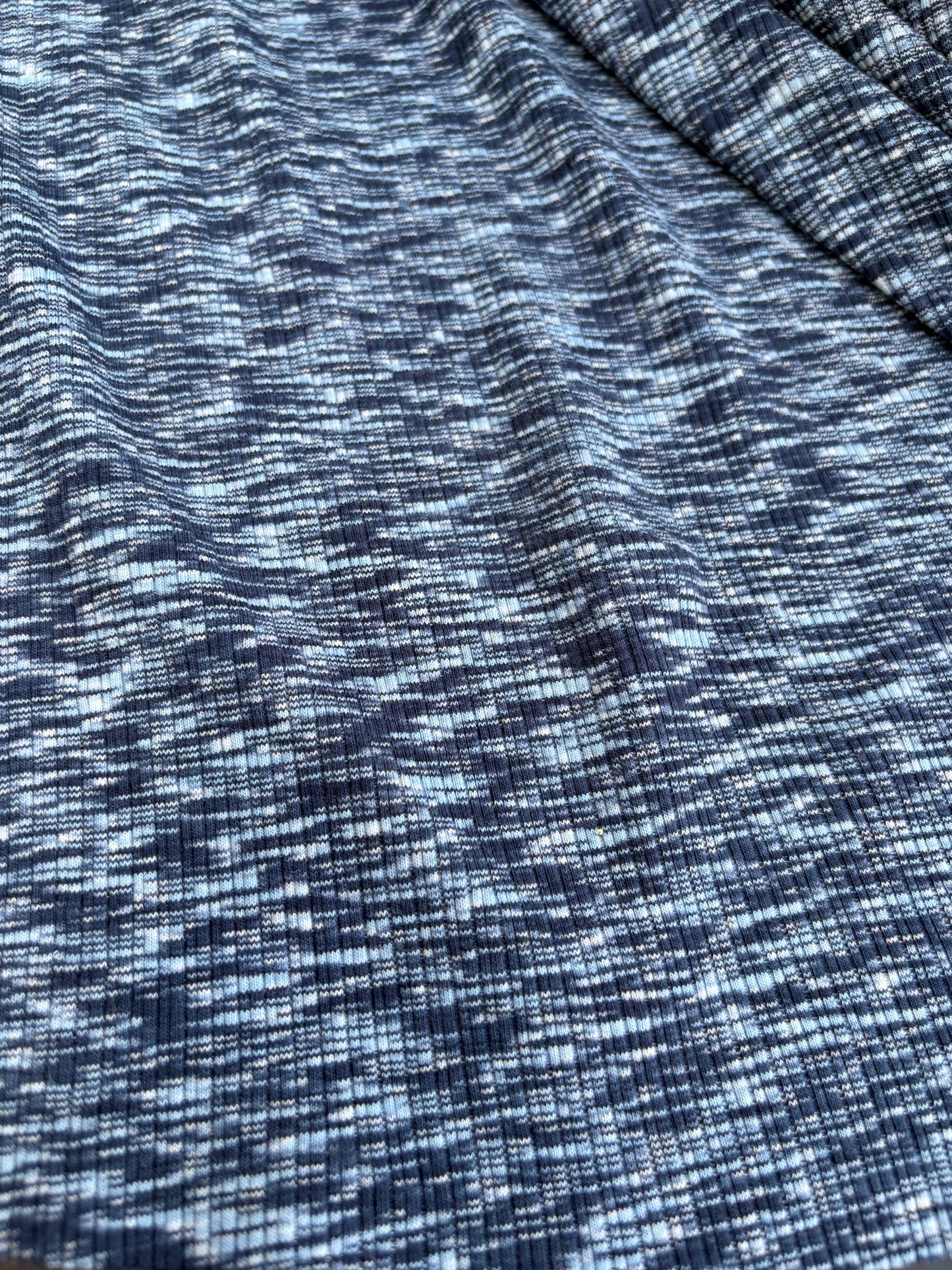 B.ROSE 005 heavy cotton rib space-dye  blue