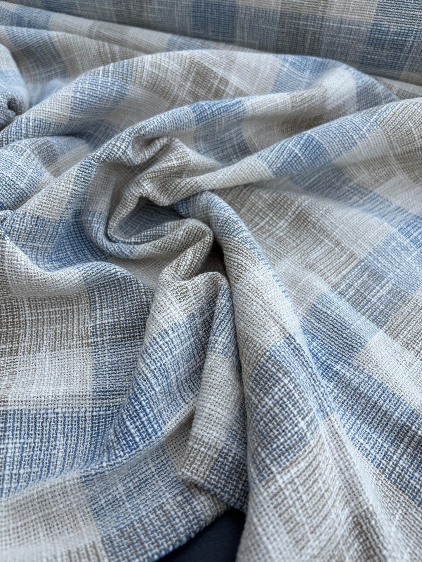 PC B.ROSE 008 100% linen open weaving check