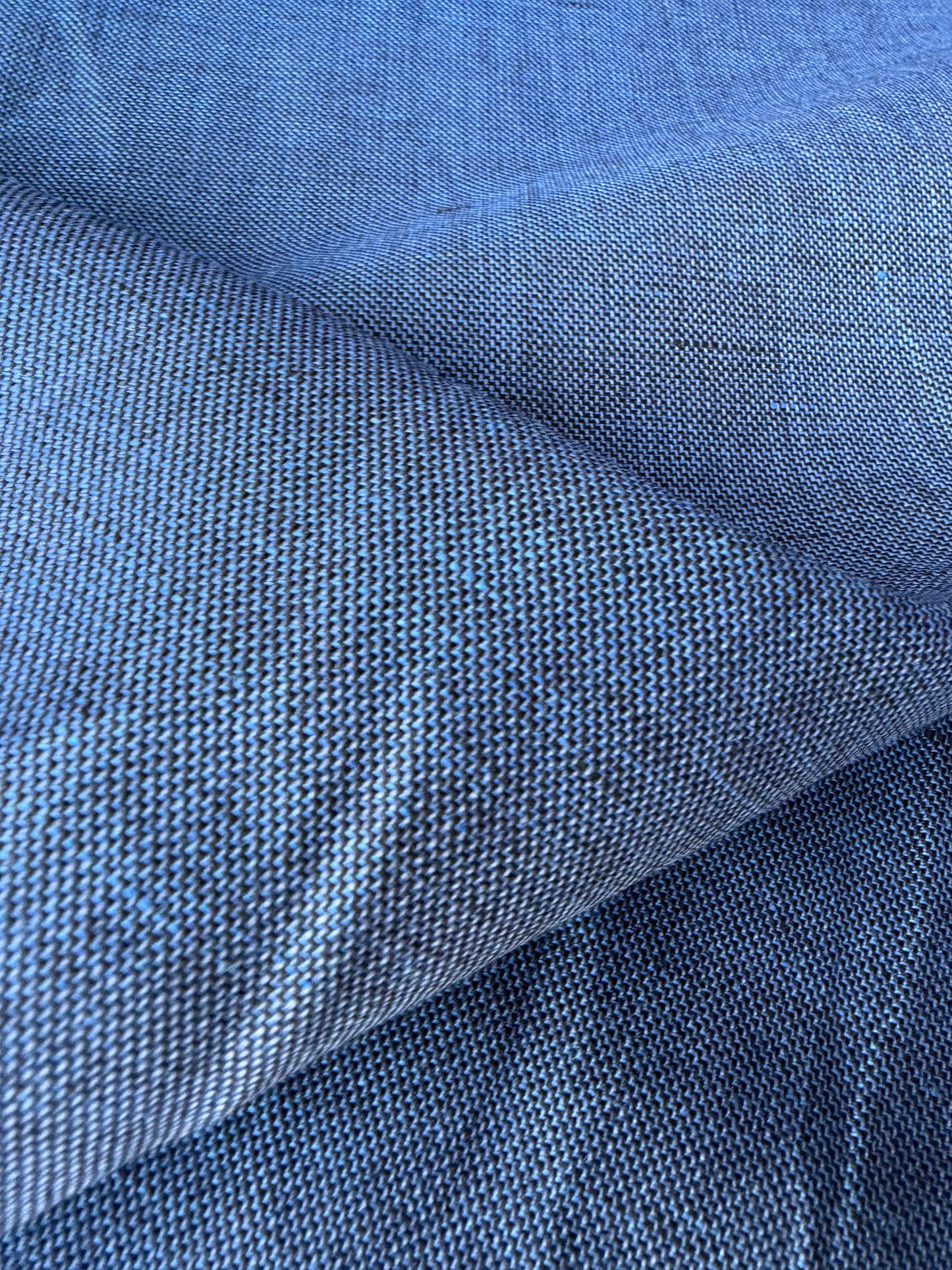 HARVEST SEASON 032 indigo linen panama weave
