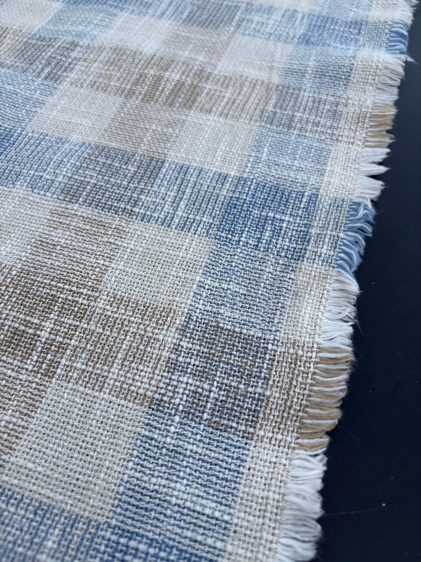 PC B.ROSE 008 100% linen open weaving check