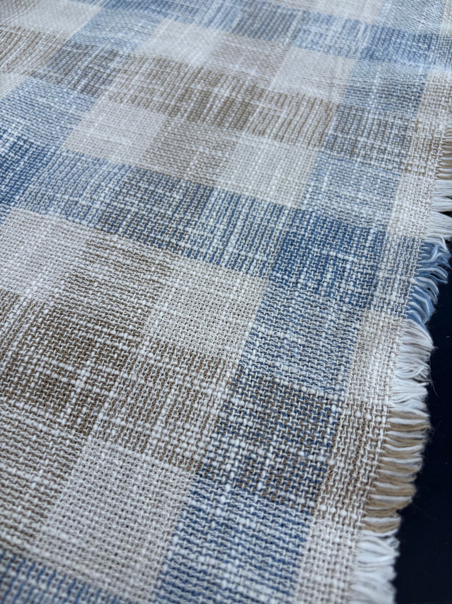 PC B.ROSE 008 100% linen open weaving check