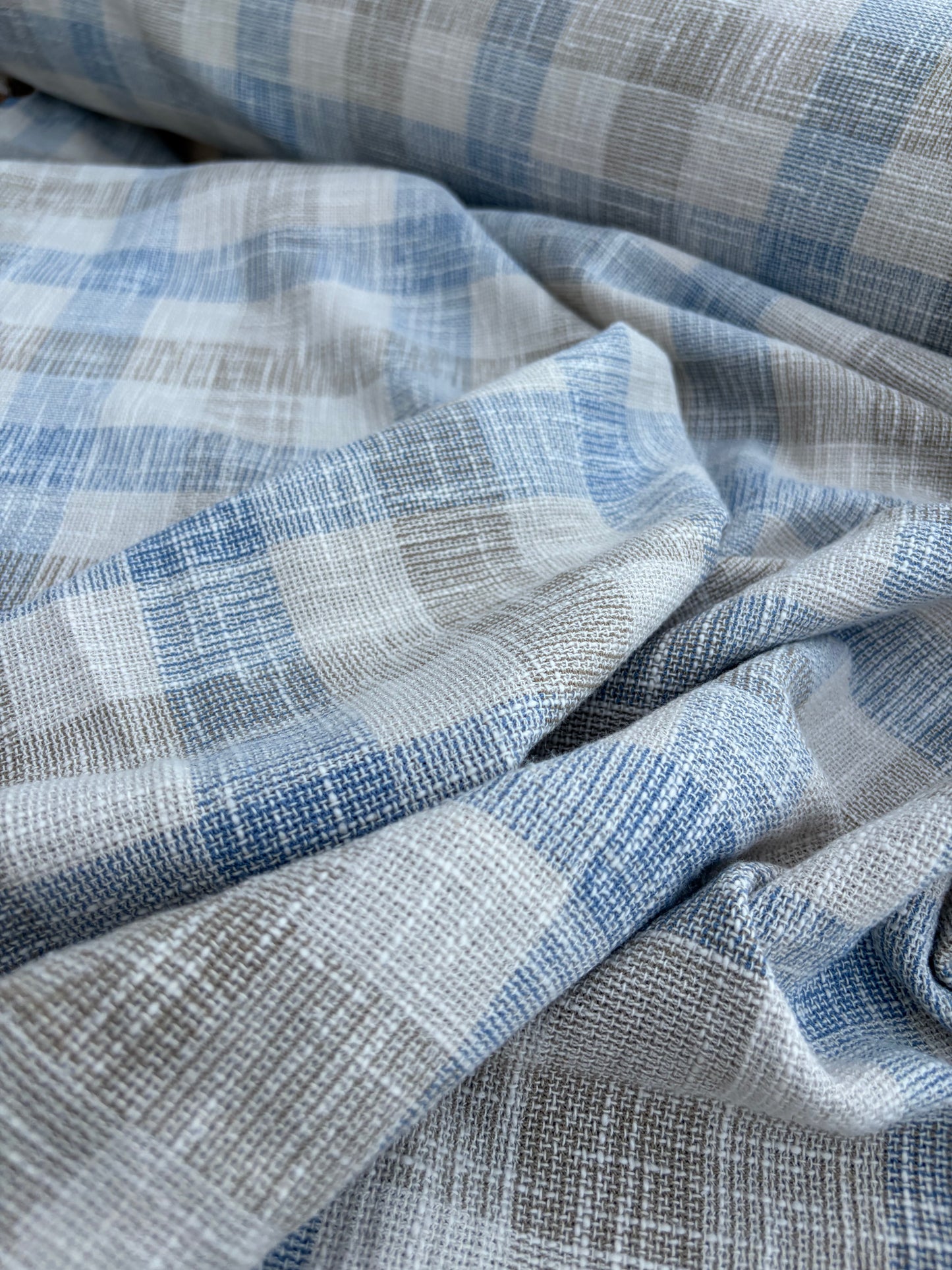 PC B.ROSE 008 100% linen open weaving check