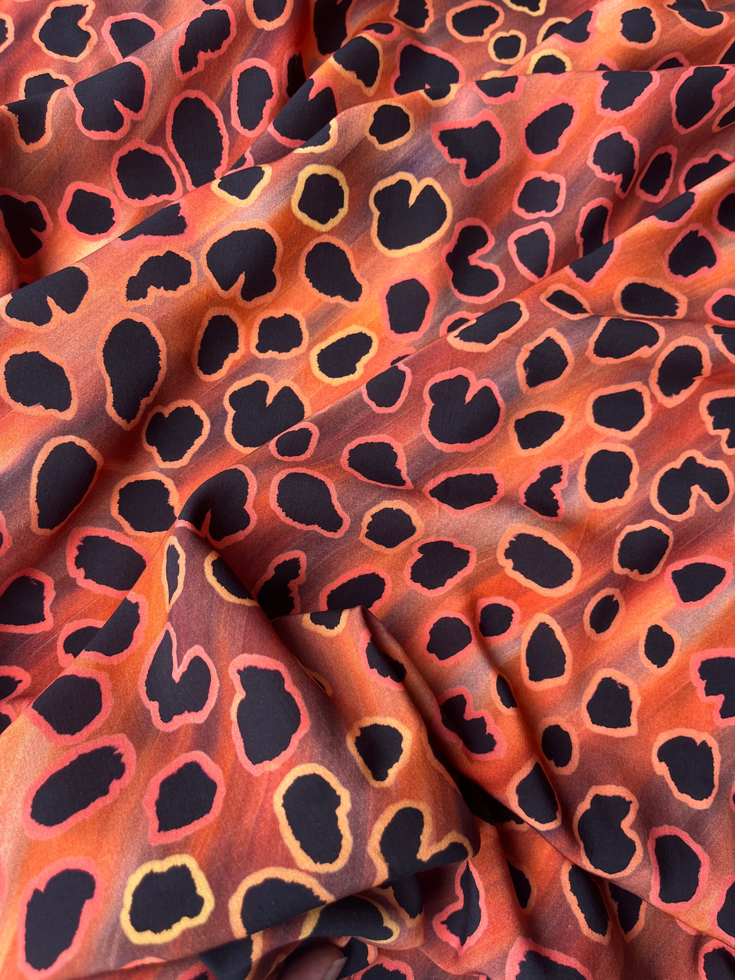 LC JUNO 022 viscose fibrane animalier orange/pink