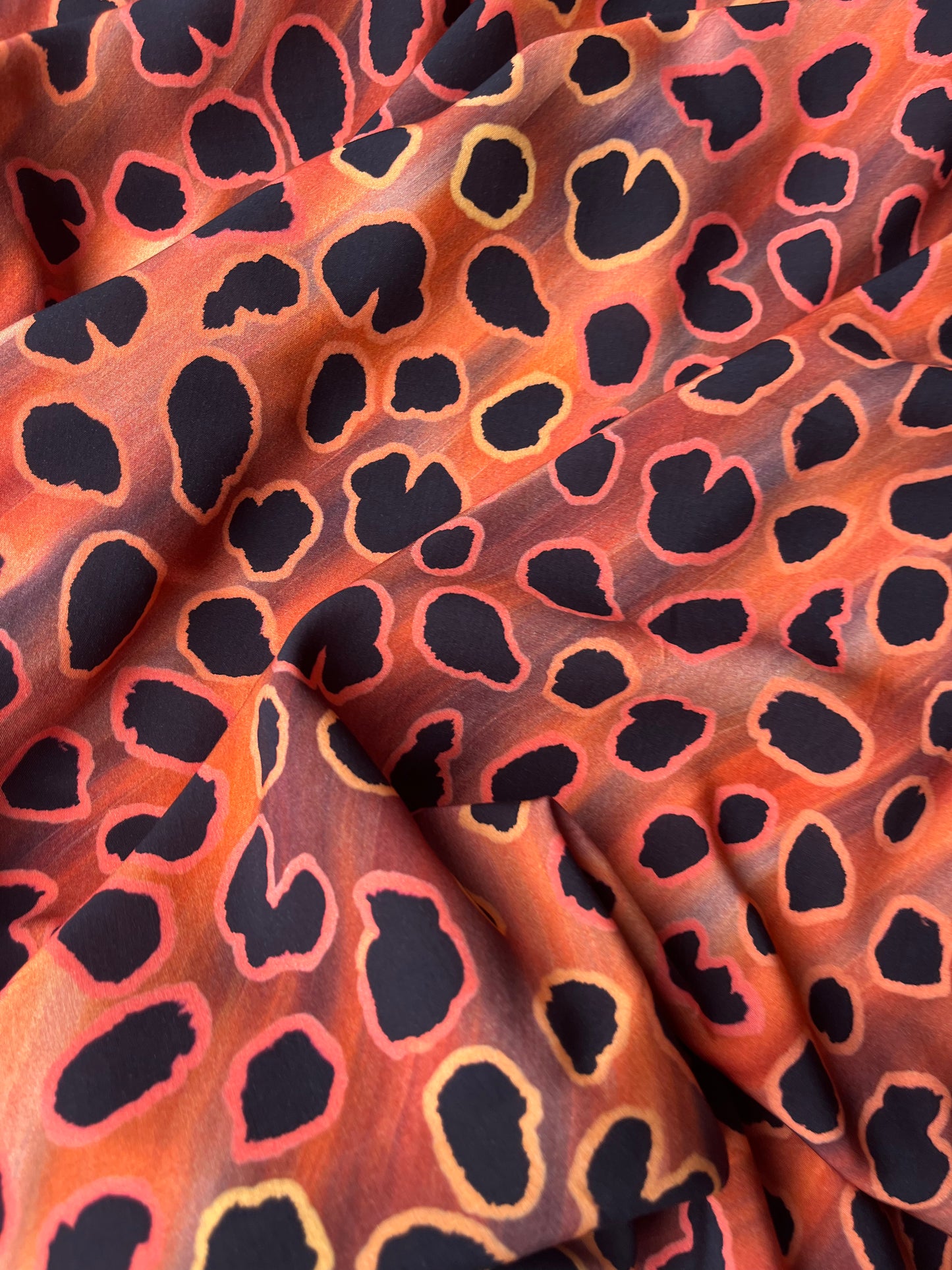 LC JUNO 022 viscose fibrane animalier orange/pink