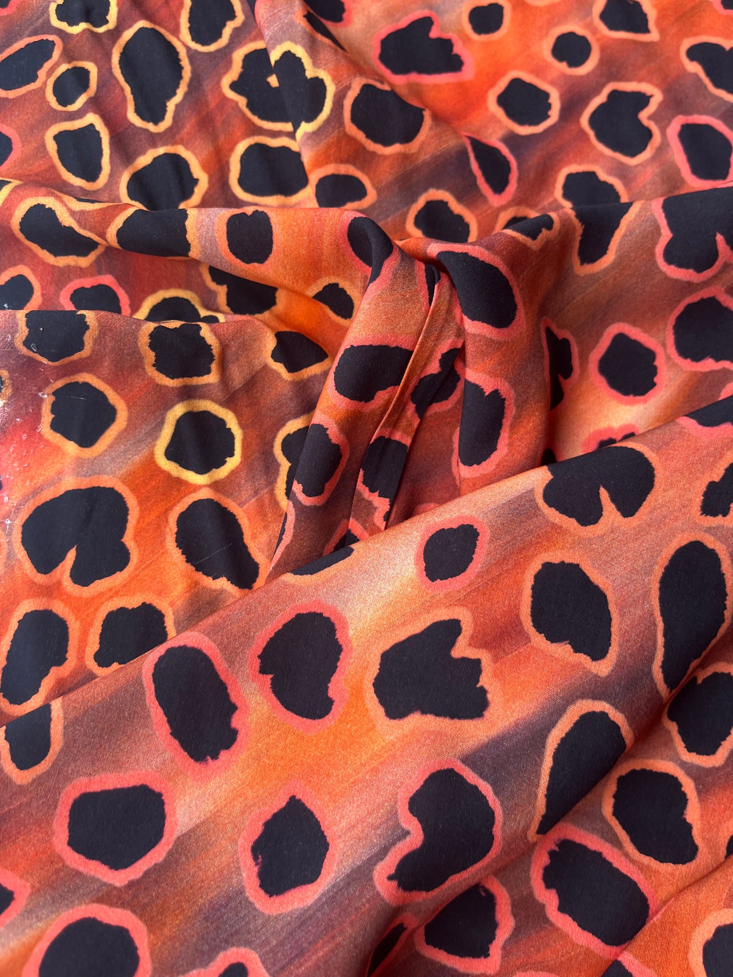 LC JUNO 022 viscose fibrane animalier orange/pink