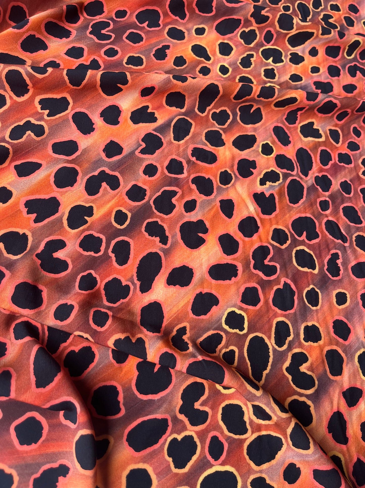 LC JUNO 022 viscose fibrane animalier orange/pink