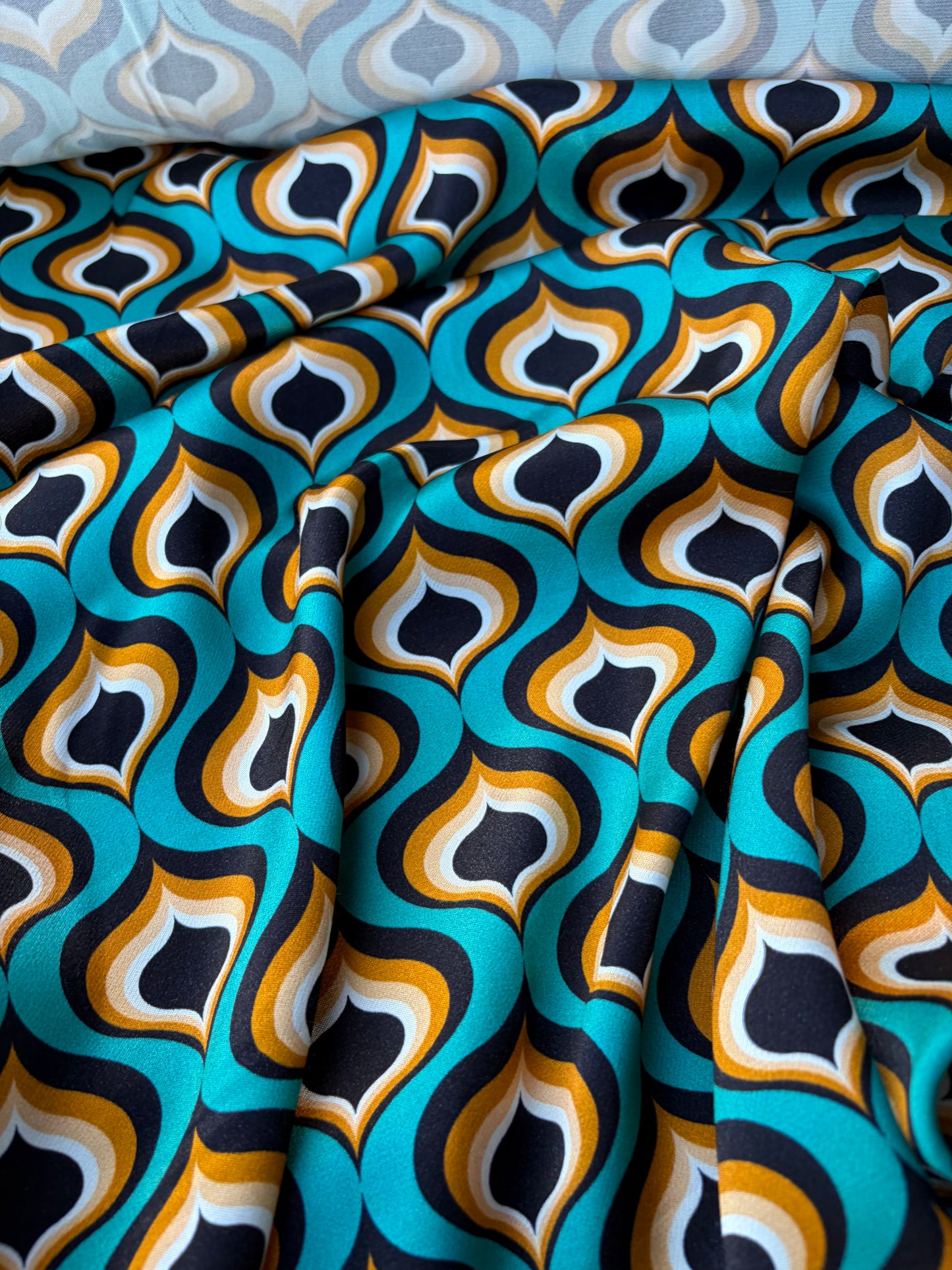 AXEL 002 geometrical design viscose satin