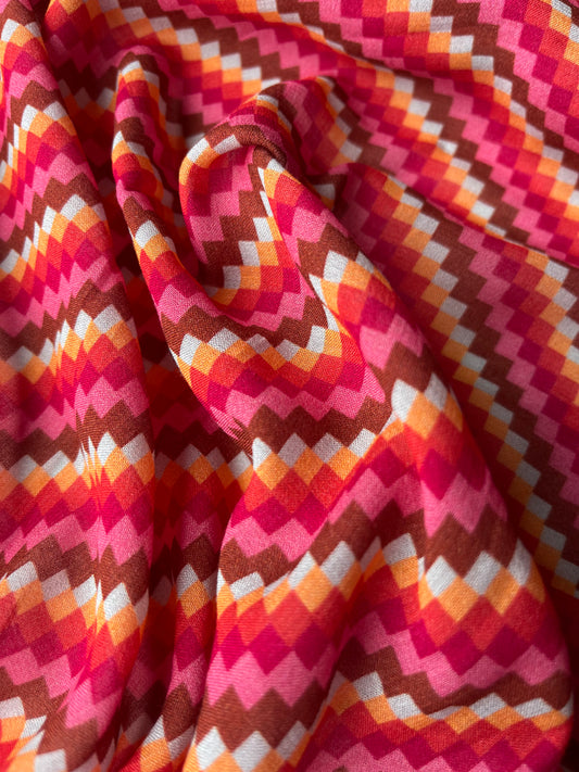 JUNO 025 cotton gauze retro fine geometric design