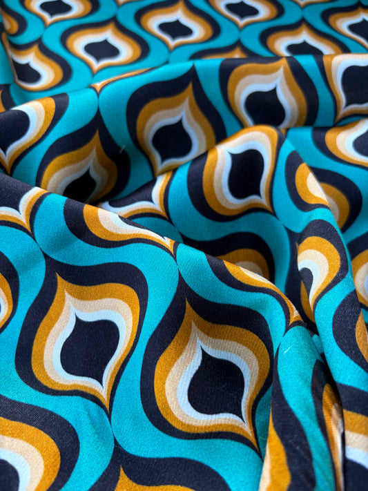 AXEL 002 geometrical design viscose satin