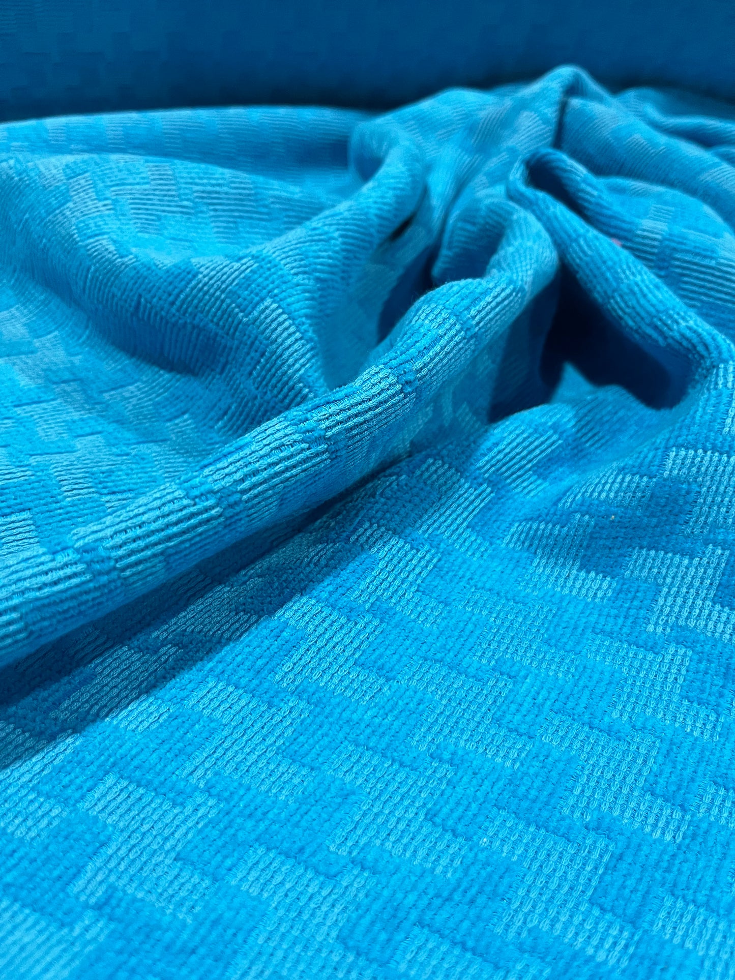 MATTIA turquoise jacquard with wool and silk