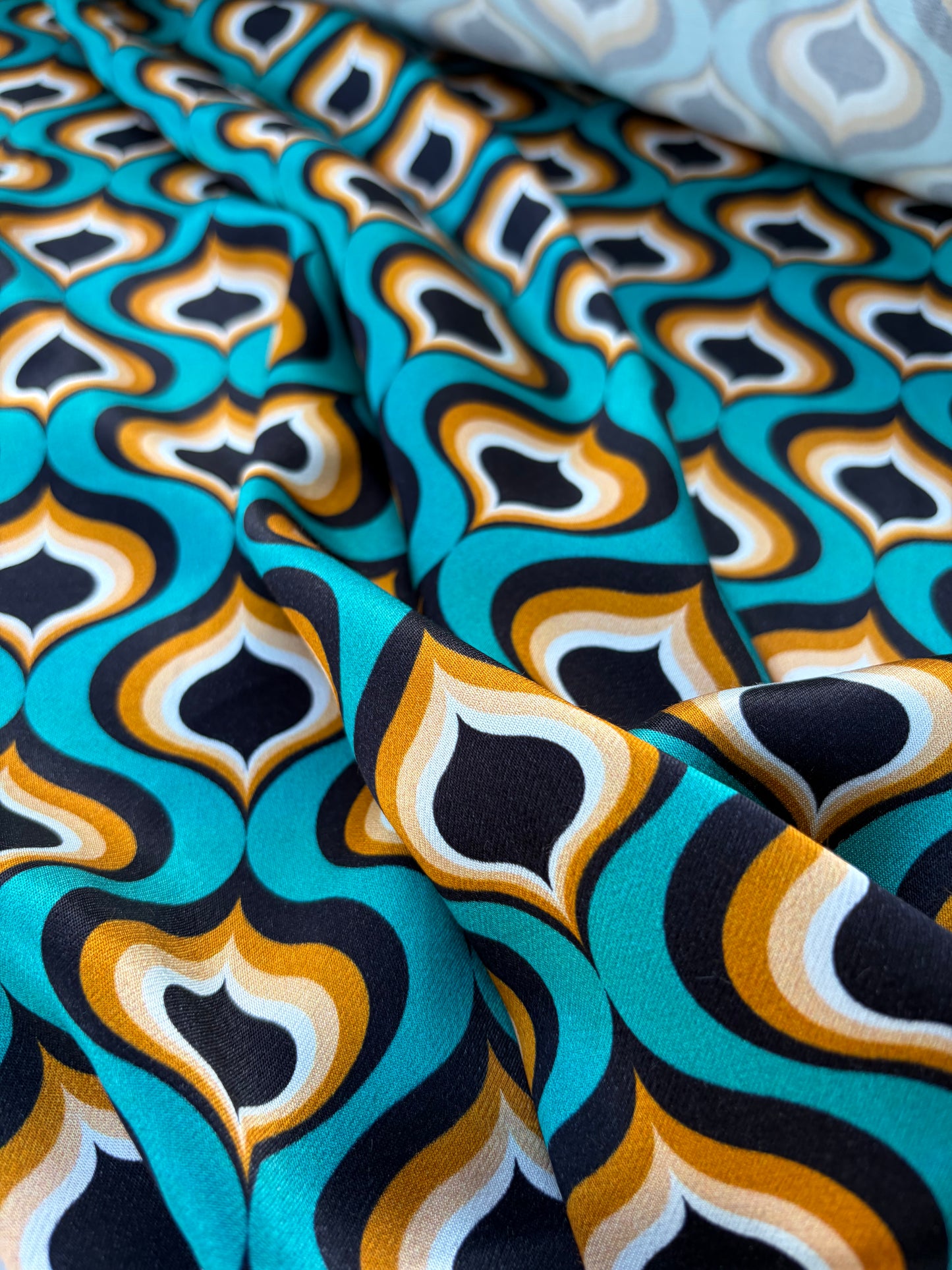 AXEL 002 geometrical design viscose satin