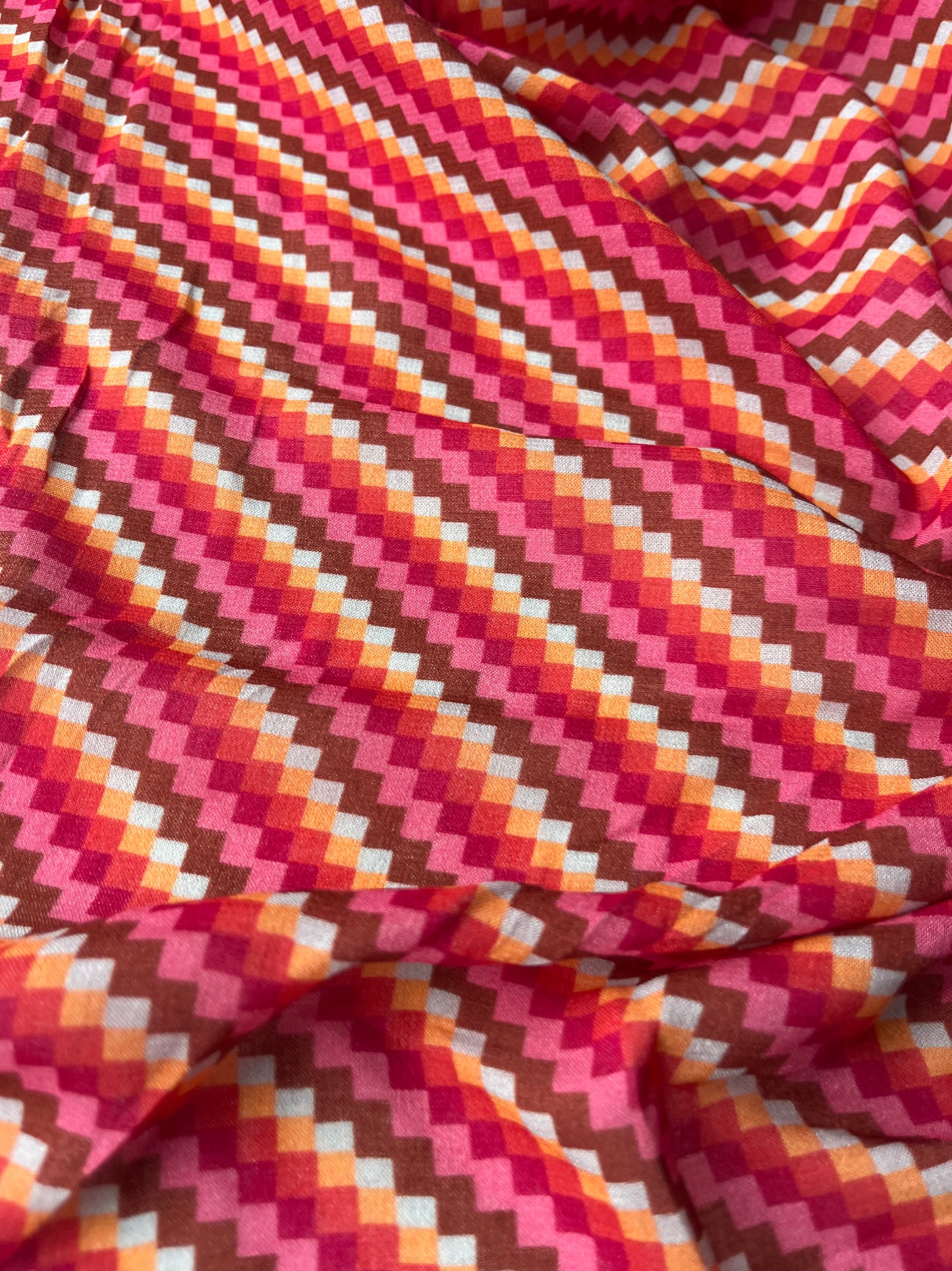 JUNO 025 cotton gauze retro fine geometric design