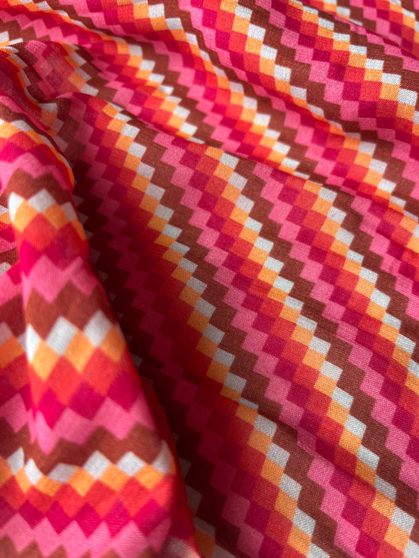 JUNO 025 cotton gauze retro fine geometric design
